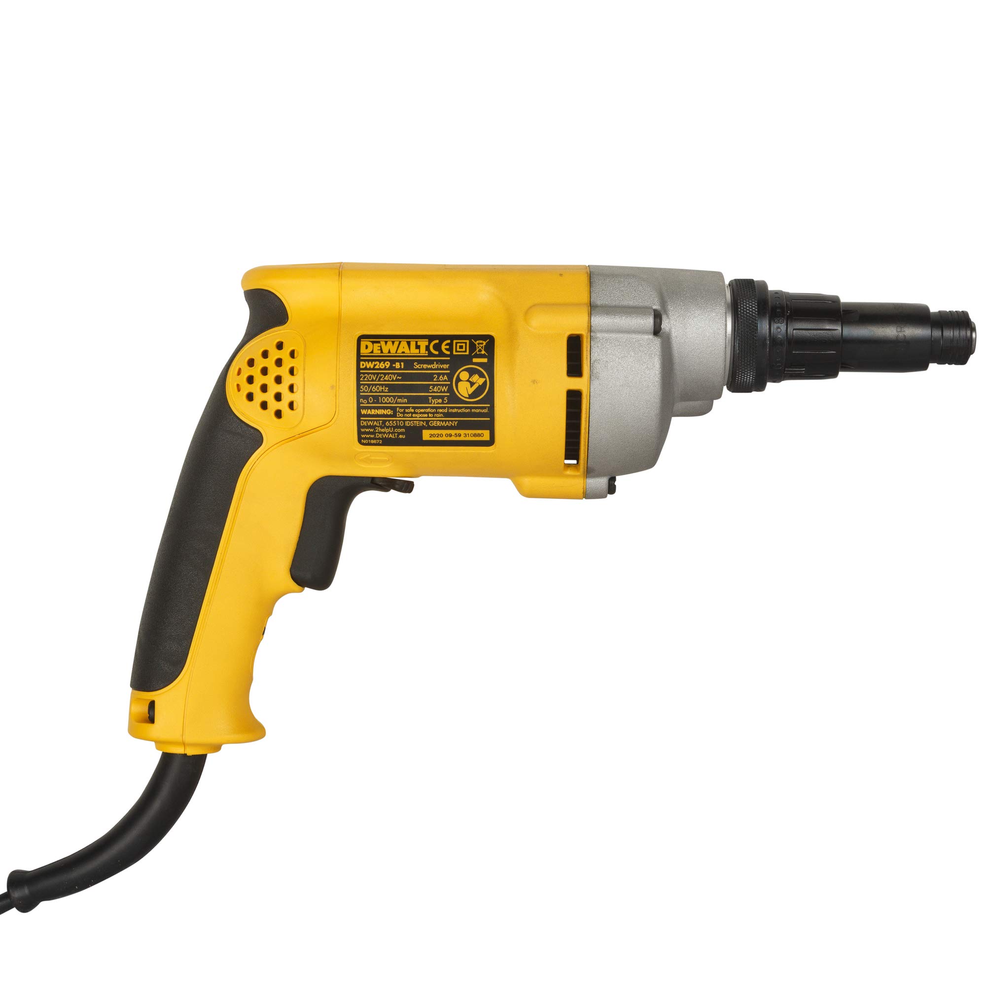 dewalt-dw269-6-5-amp-1-000-rpm-drywall-screw-gun image 2