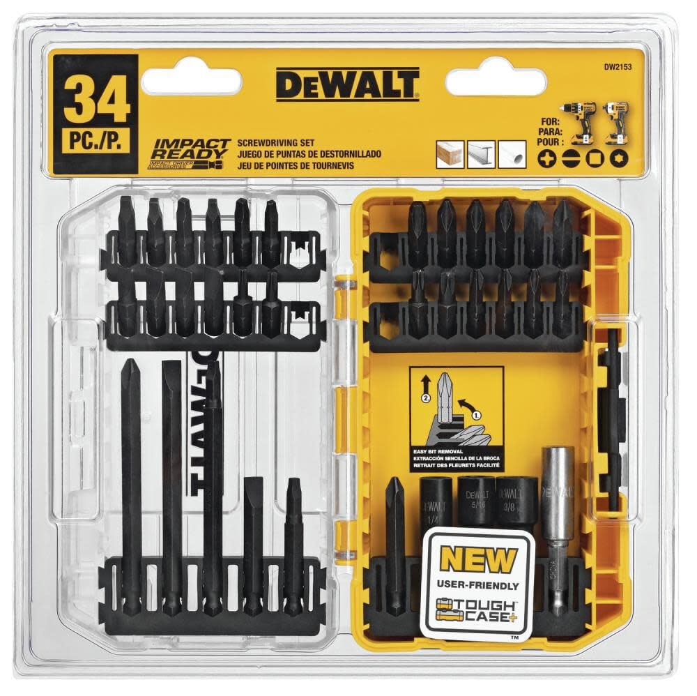 dewalt-dw2153-34-piece-impact-ready-screwdriver-bit-set-with-toughcase image 4