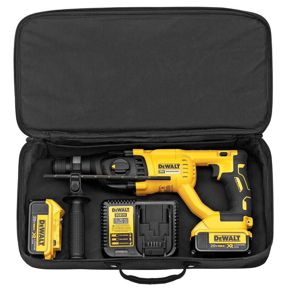dewalt-dch133m2-20v-max-xr-brushless-1-inch-d-handle-rotary-hammer-kit image 6