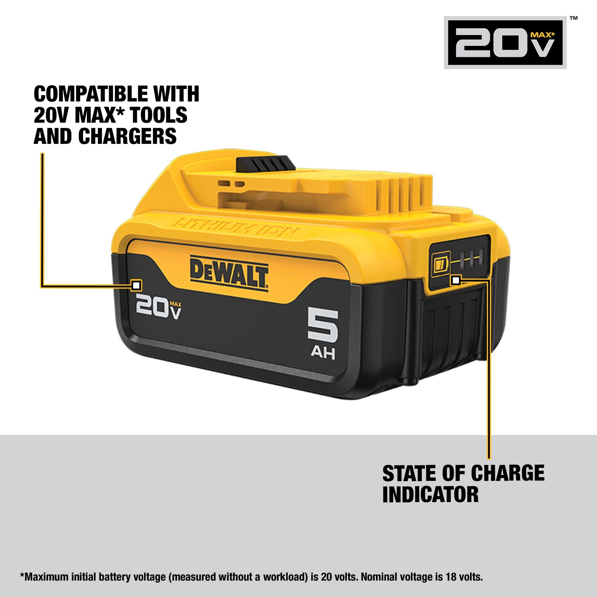 dewalt-dcb205-20v-max-xr-5ah-lithium-ion-battery image 2