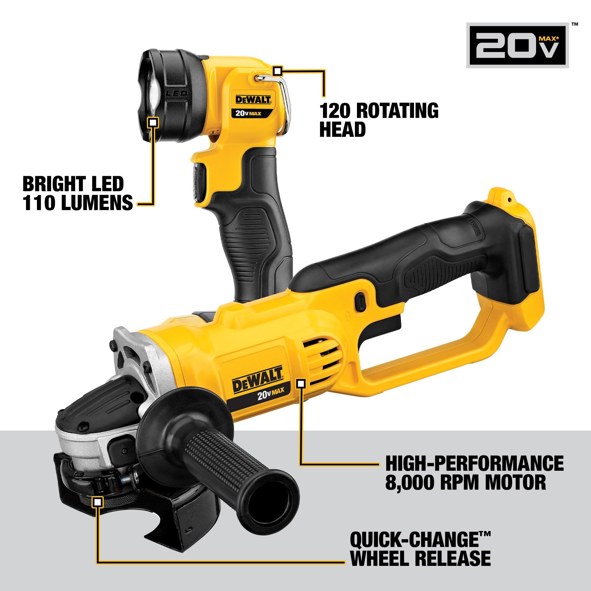 dewalt-20v-max-9-tool-cordless-combo-kit-dck940d2-with-drill-impact-saws-grinder image 4