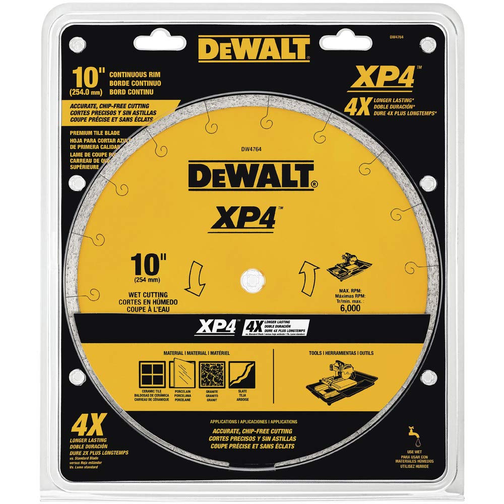dewalt-dw4764-10-inch-wet-cutting-diamond-blade-for-porcelain-tile image 1