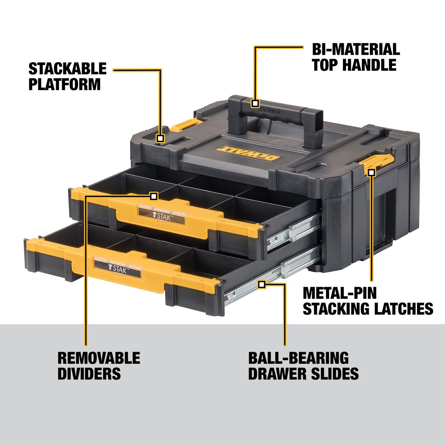 dewalt-tstak-tool-storage-organizer-with-double-drawers-dwst17804 image 4