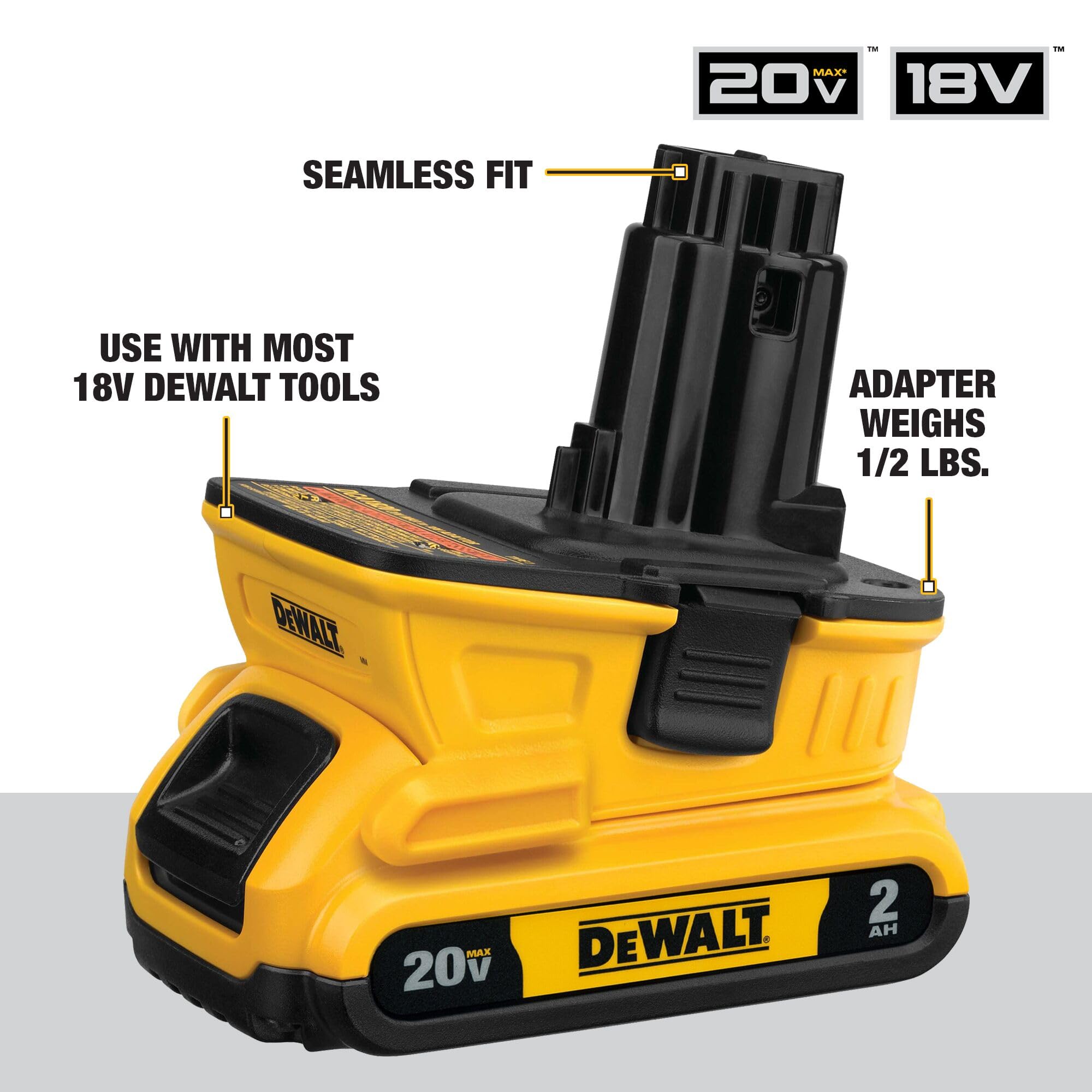 dewalt-dca2203c-20v-max-battery-adapter-kit-for-18v-tools-2-batteries-charger image 3