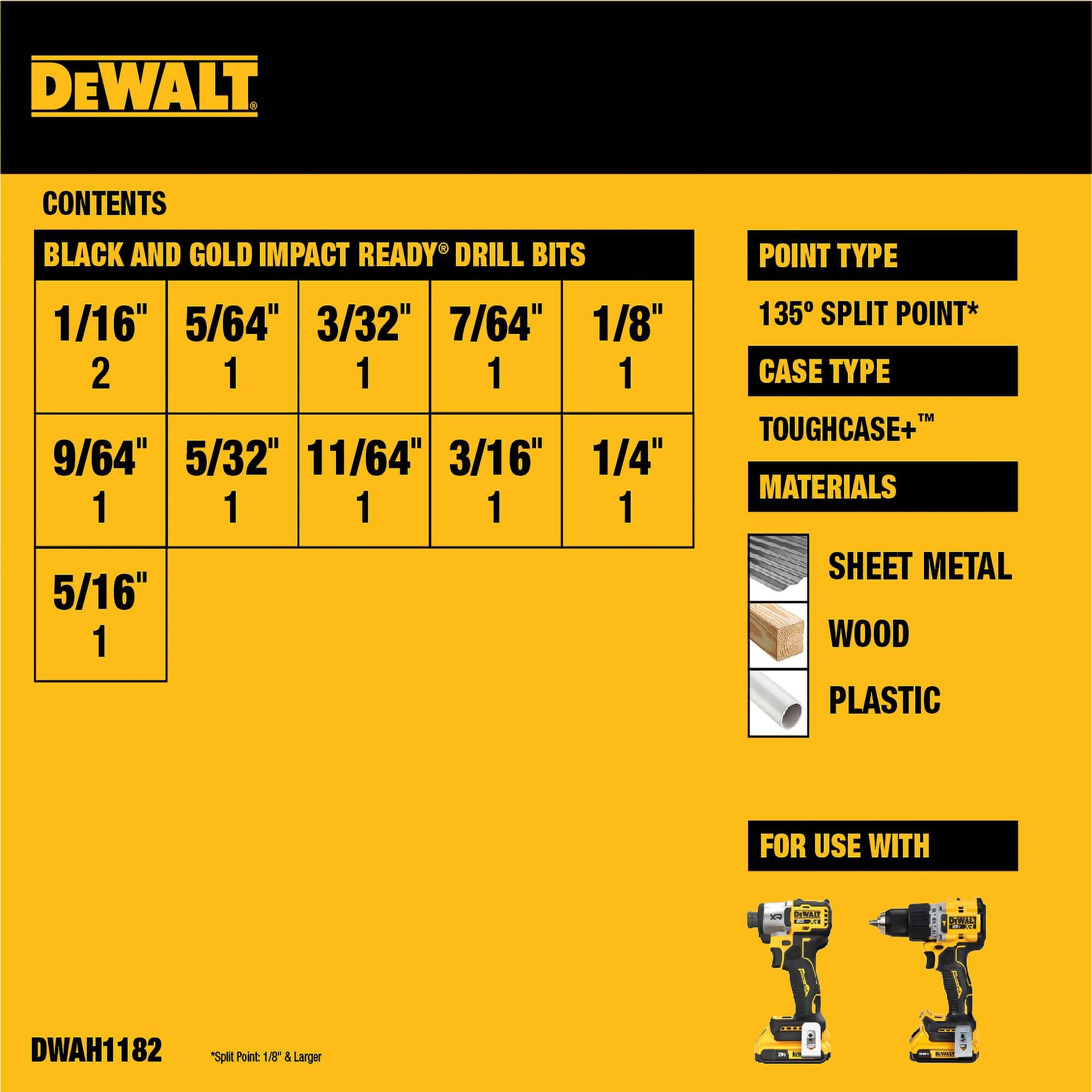 dewalt-dwah1182-12-piece-black-gold-impact-ready-drill-bit-set image 4
