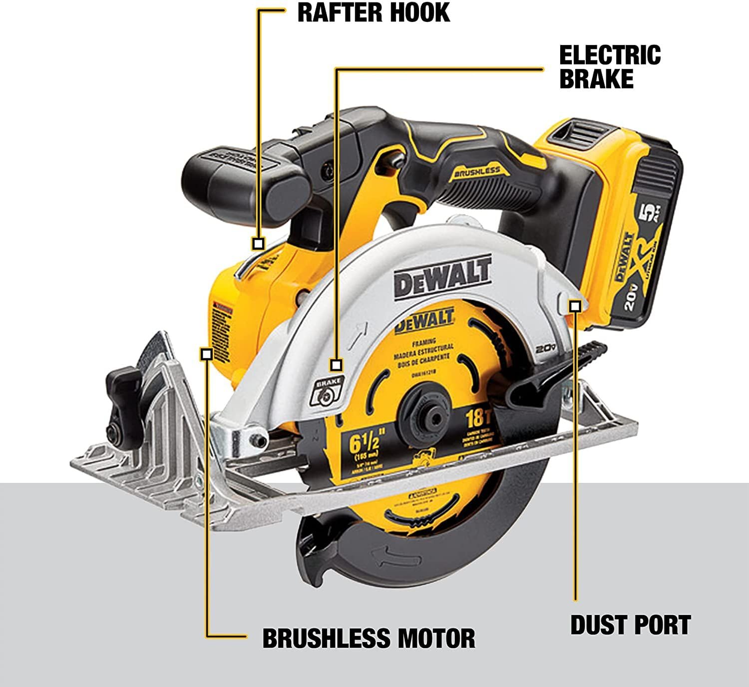 dewalt-20v-max-6-1-2-inch-brushless-cordless-circular-saw-with-battery-and-charg image 4