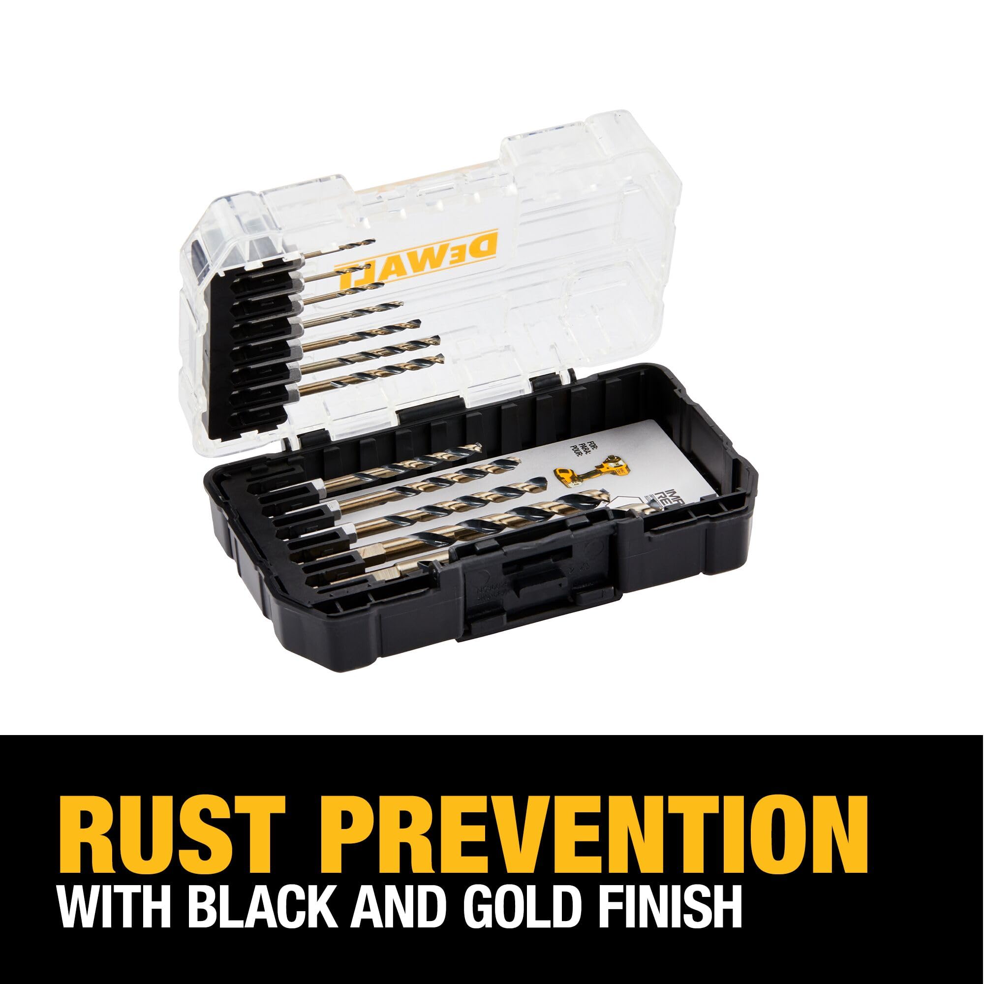 dewalt-dwah1182-12-piece-black-gold-impact-ready-drill-bit-set image 7
