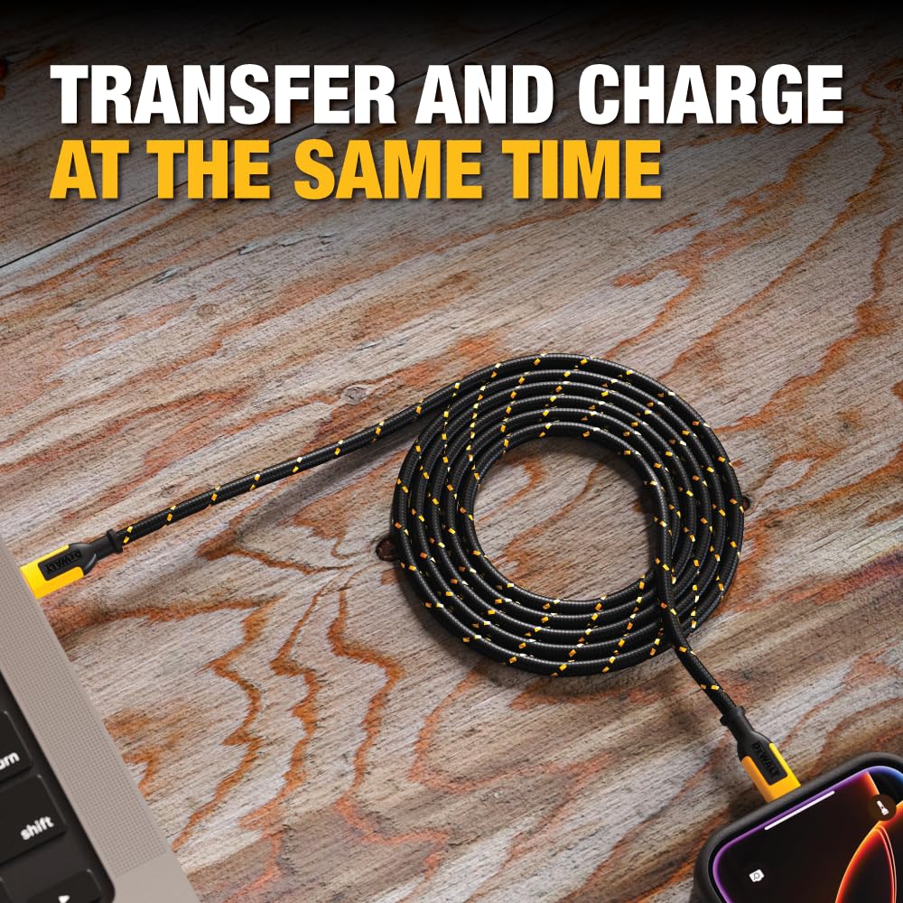 dewalt-heavy-duty-usb-c-to-usb-c-cable-6-ft-60w-fast-charging image 4
