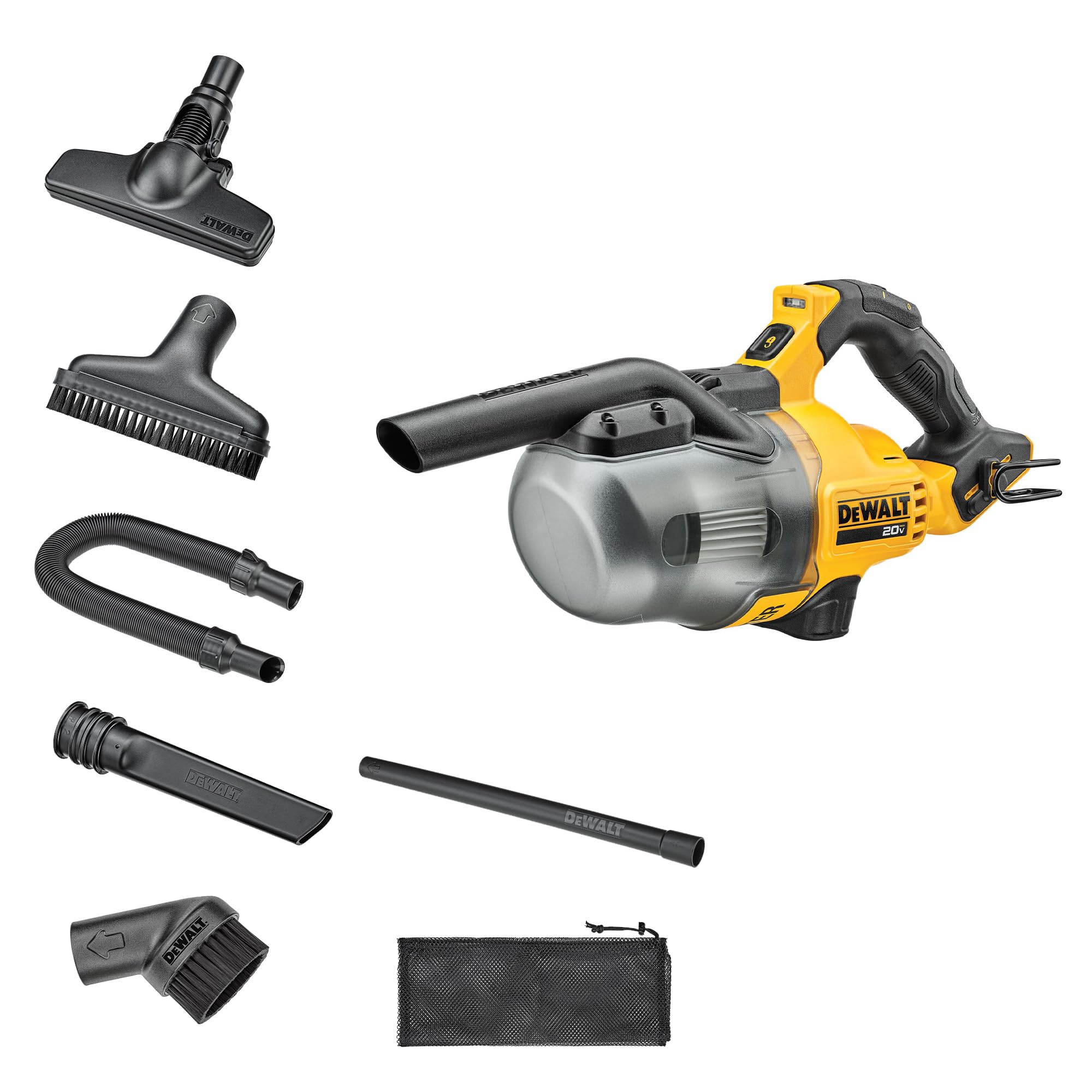 dewalt-20v-max-handheld-vacuum-with-hepa-filter-and-6-attachments-tool-only-dcv5 image 1