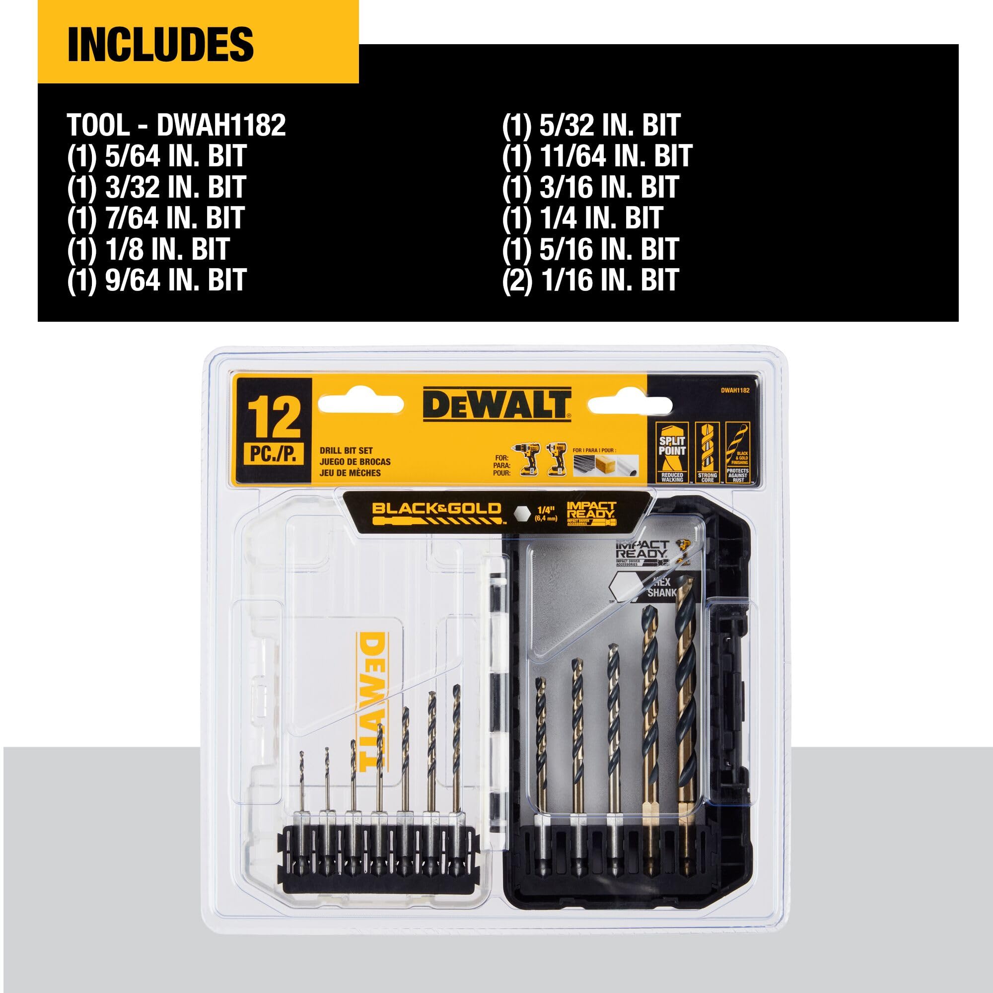 dewalt-dwah1182-12-piece-black-gold-impact-ready-drill-bit-set image 5