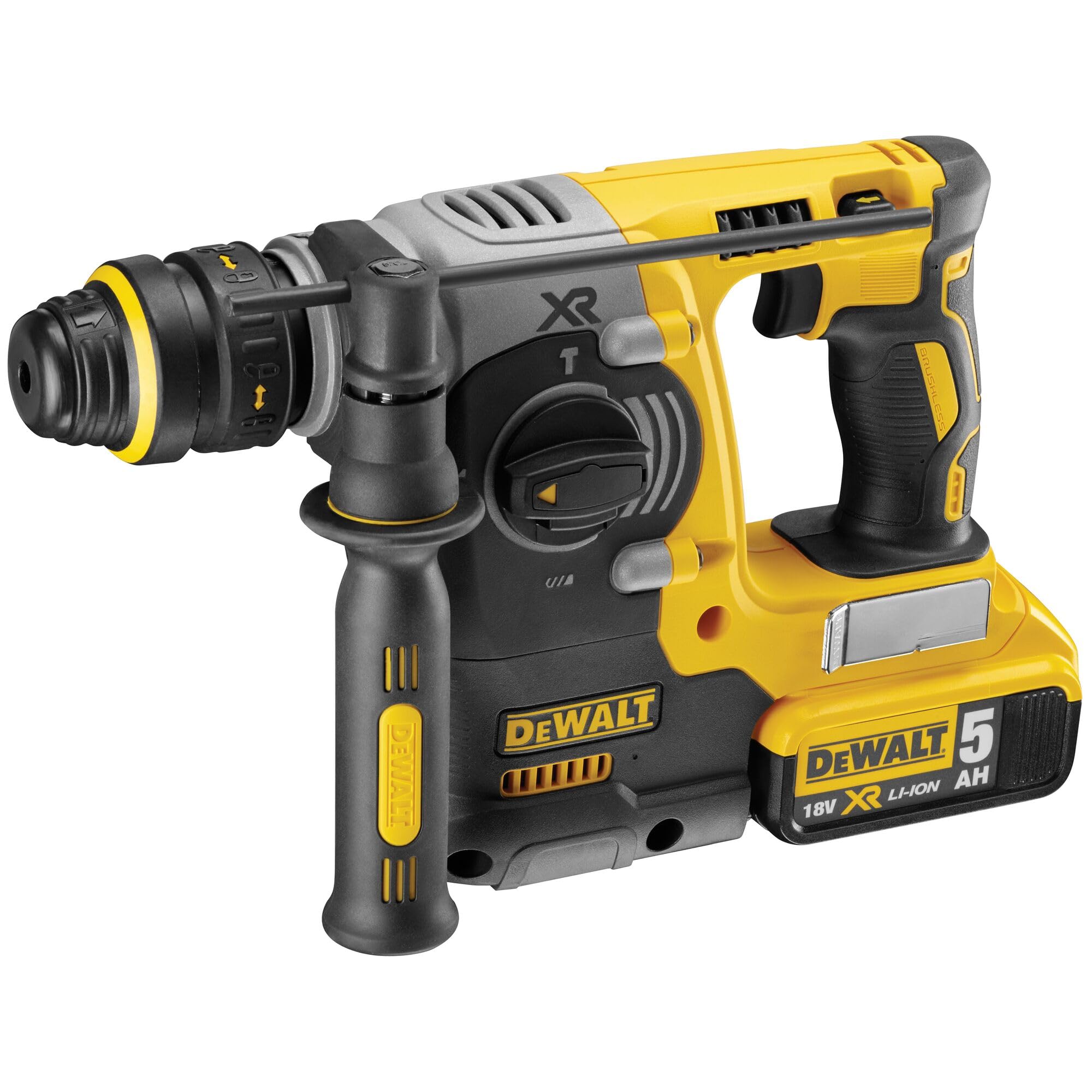 dewalt-dch273p2-20v-max-xr-brushless-1-inch-sds-rotary-hammer-with-5-0ah-batteri image 4