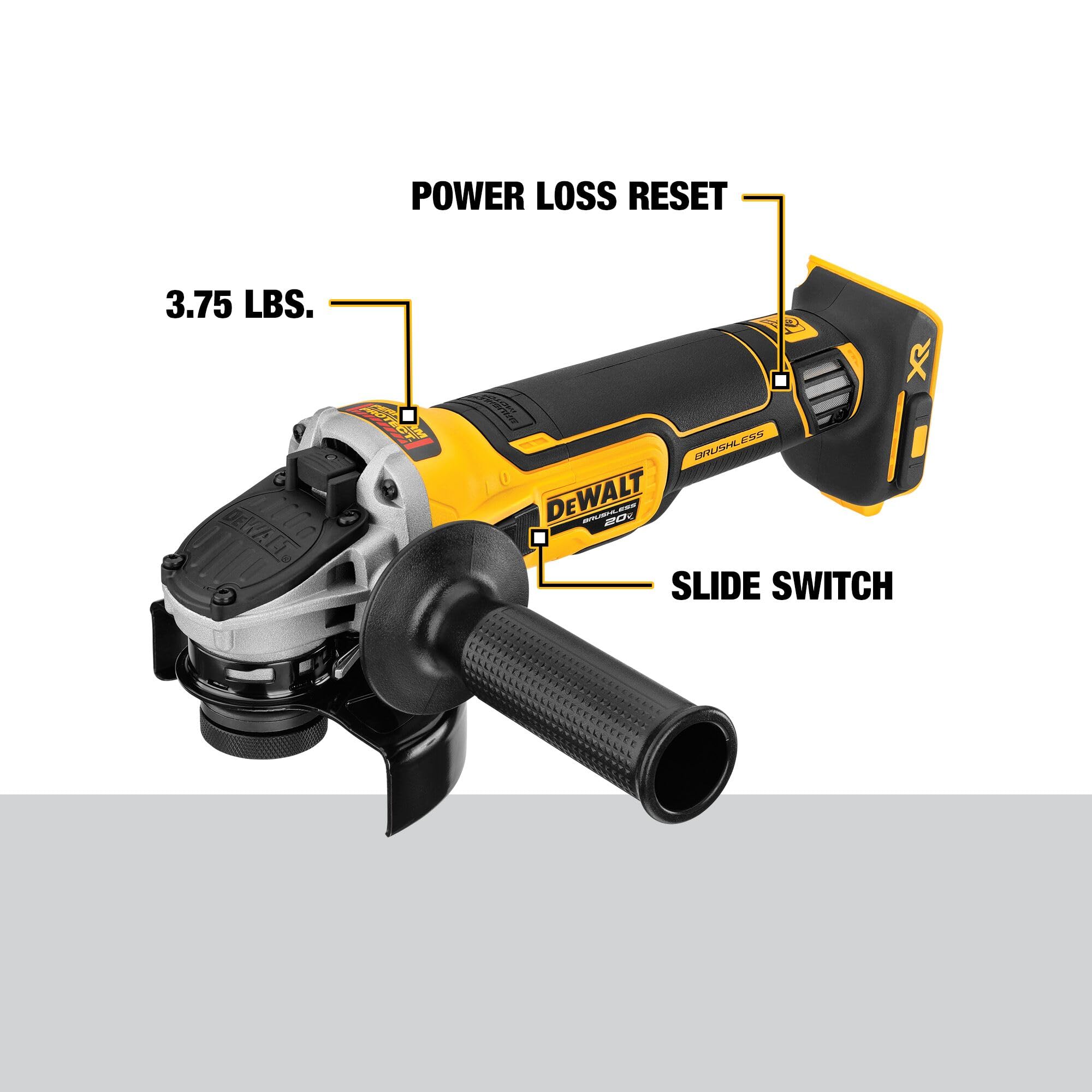 dewalt-dcg405b-20v-max-xr-4-1-2-inch-angle-grinder-with-kickback-brake-tool-only image 3