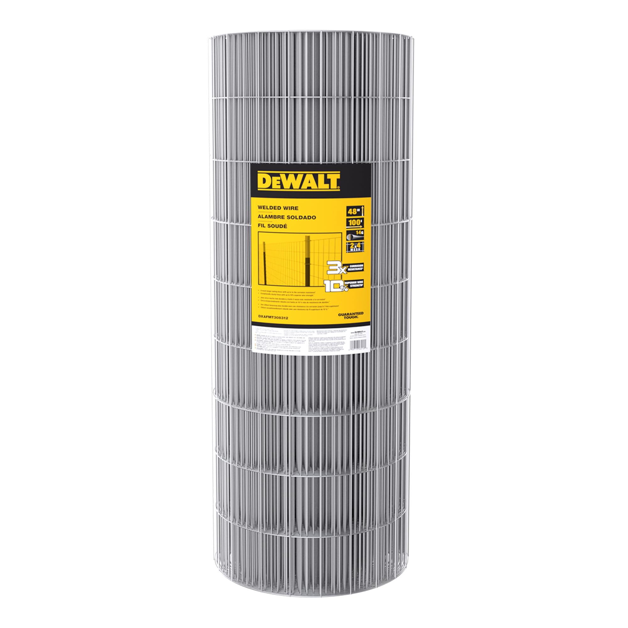 dewalt-2x4-mesh-welded-wire-fence-36-in-x-100-ft-roll-14-gauge-galvanized-steel image 1
