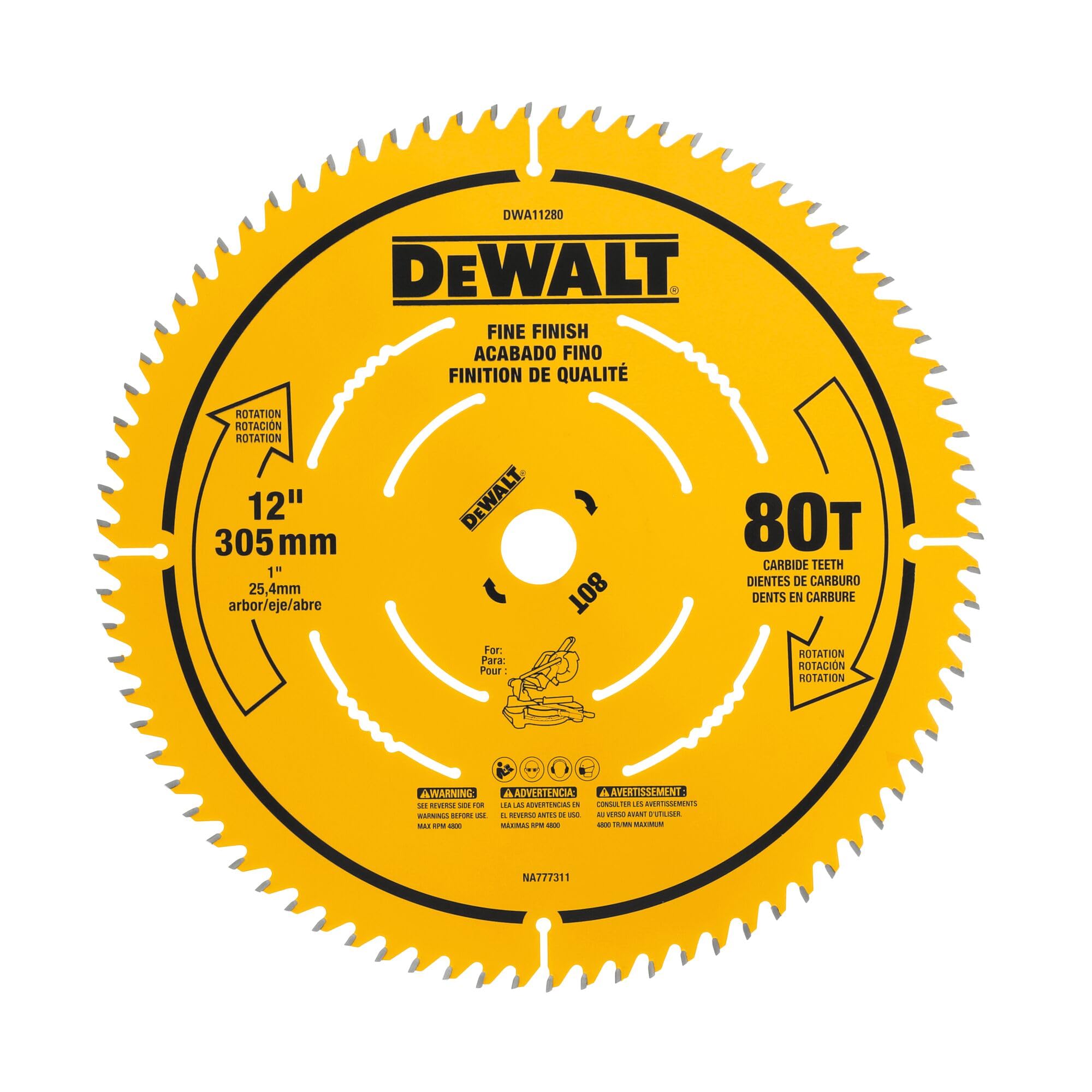 dewalt-dwa11280-12-inch-80-tooth-carbide-circular-saw-blade-fine-finish image 1