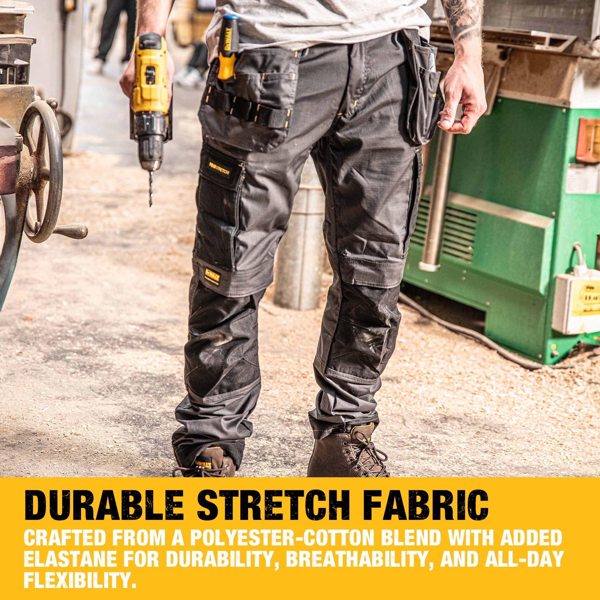 dewalt-barstow-men-s-pro-stretch-utility-work-pants-slim-fit-water-resistant image 2