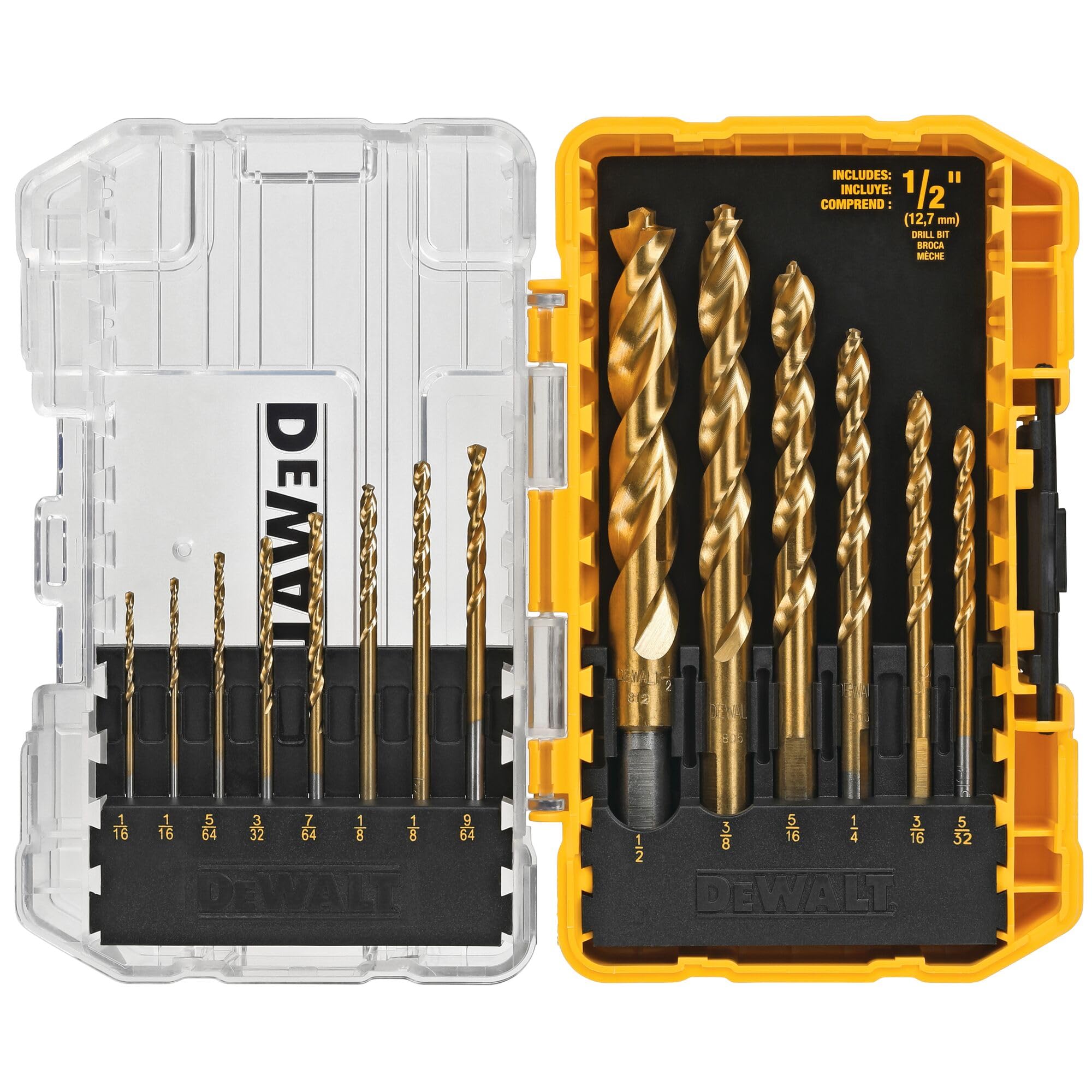 dewalt-dw1354-14-piece-titanium-drill-bit-set-impact-ready-toughcase image 1