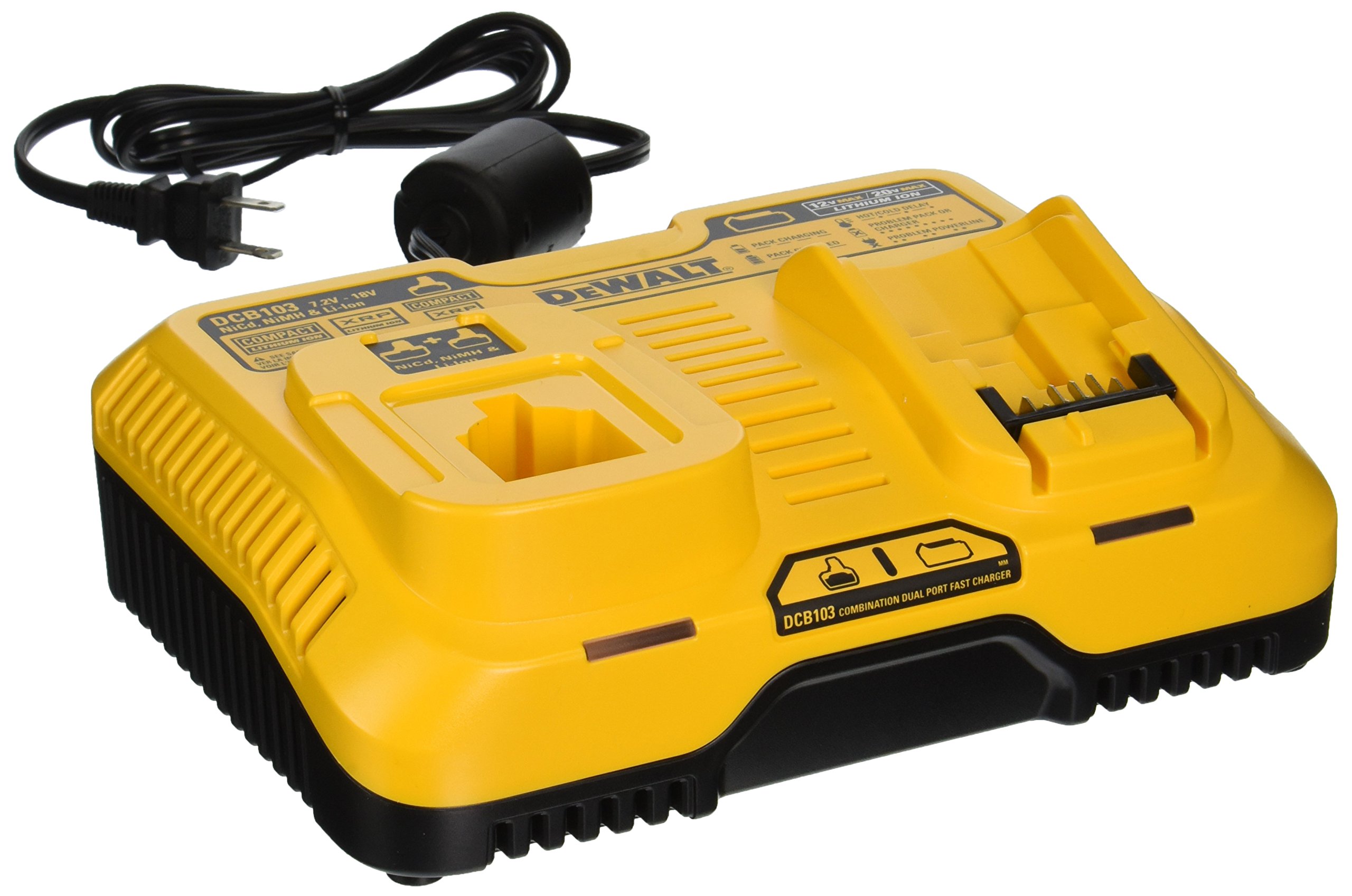 dewalt-dcb103-combination-dual-port-fast-charger-for-12v-20v-max-batteries image 1