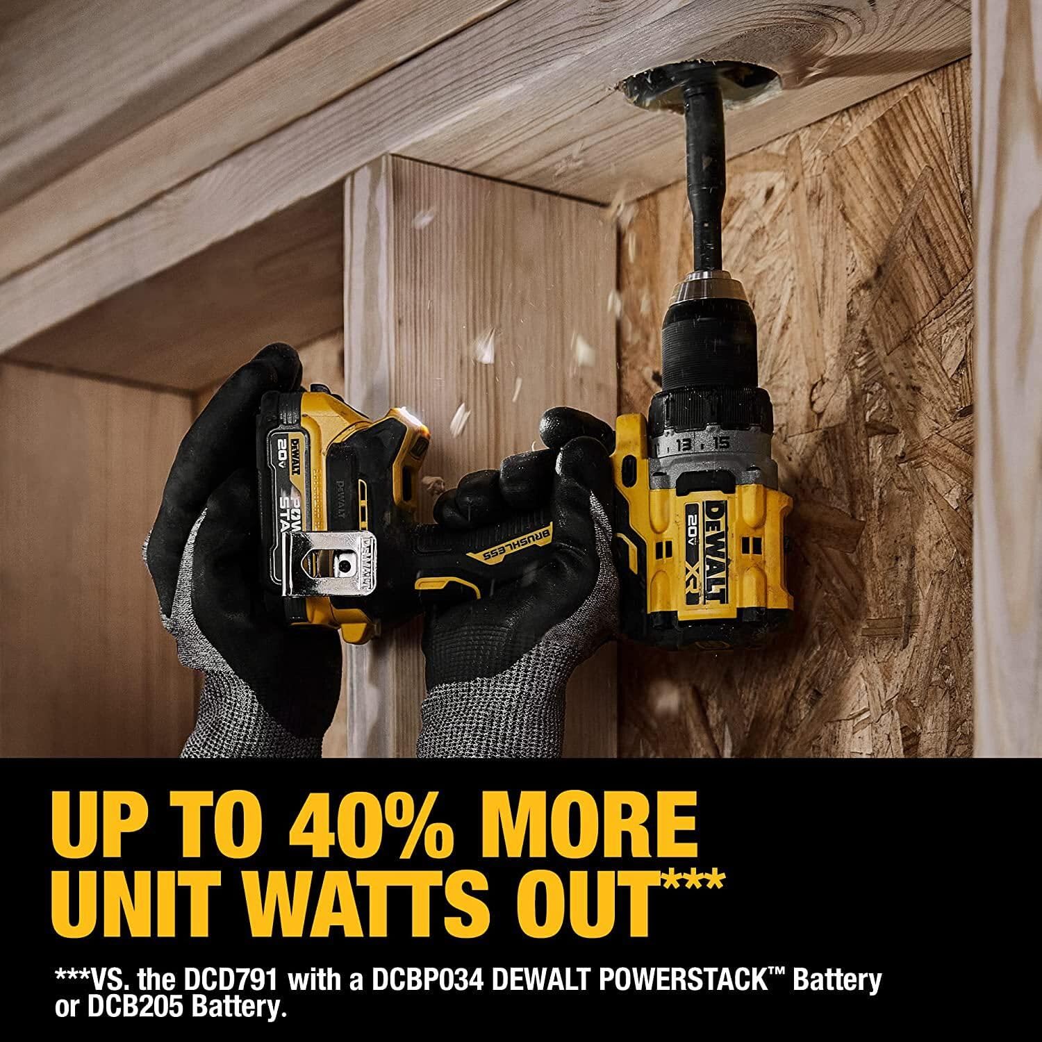 dewalt-20v-max-xr-brushless-cordless-1-2-inch-drill-driver-kit-dcd800d2-with-2-b image 6
