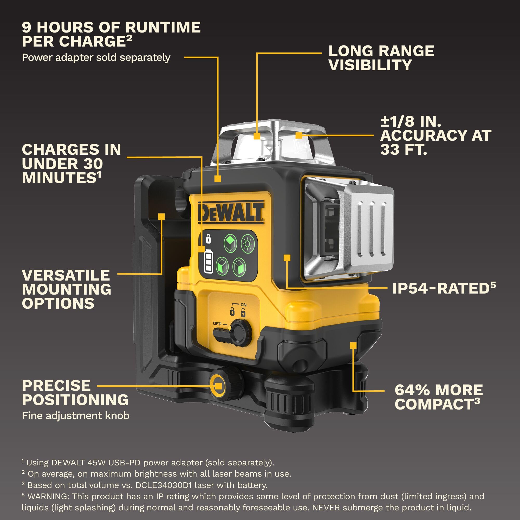 dewalt-dcle14361gb-3x360-green-self-leveling-laser-level image 3