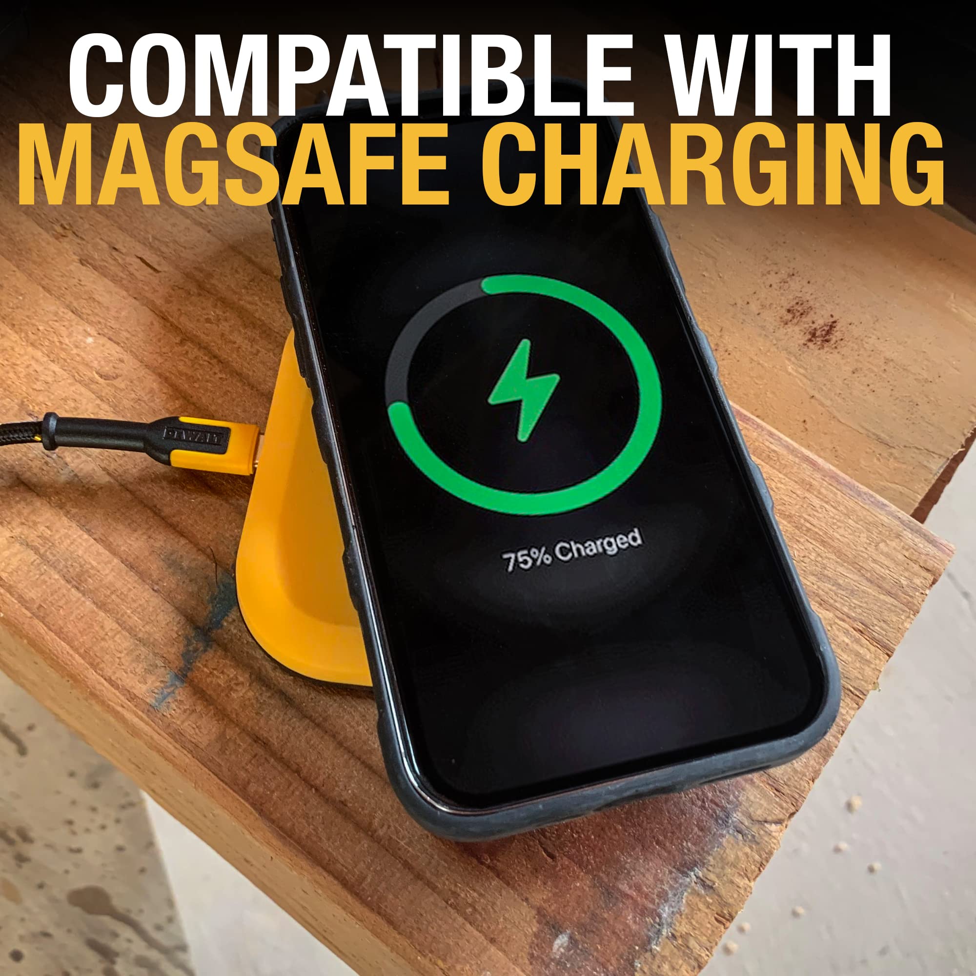 dewalt-iphone-13-pro-magnetic-case-tempered-glass-screen-protector-magsafe-black image 7