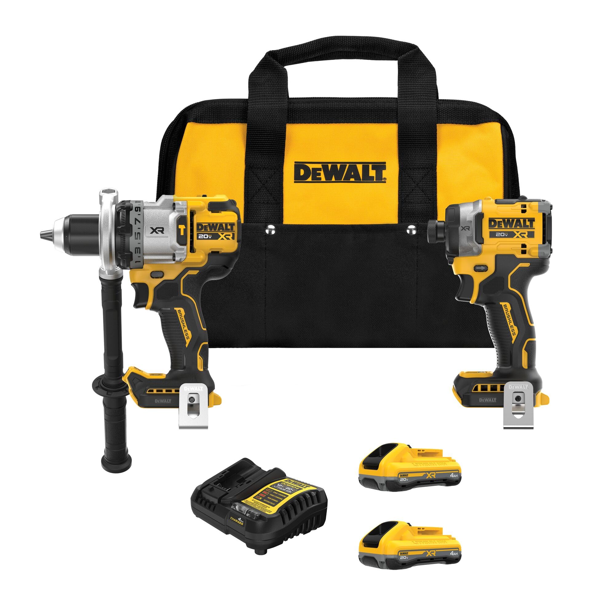 dewalt-dck2112qq2-20v-max-xr-brushless-hammer-drill-impact-driver-combo-kit image 1