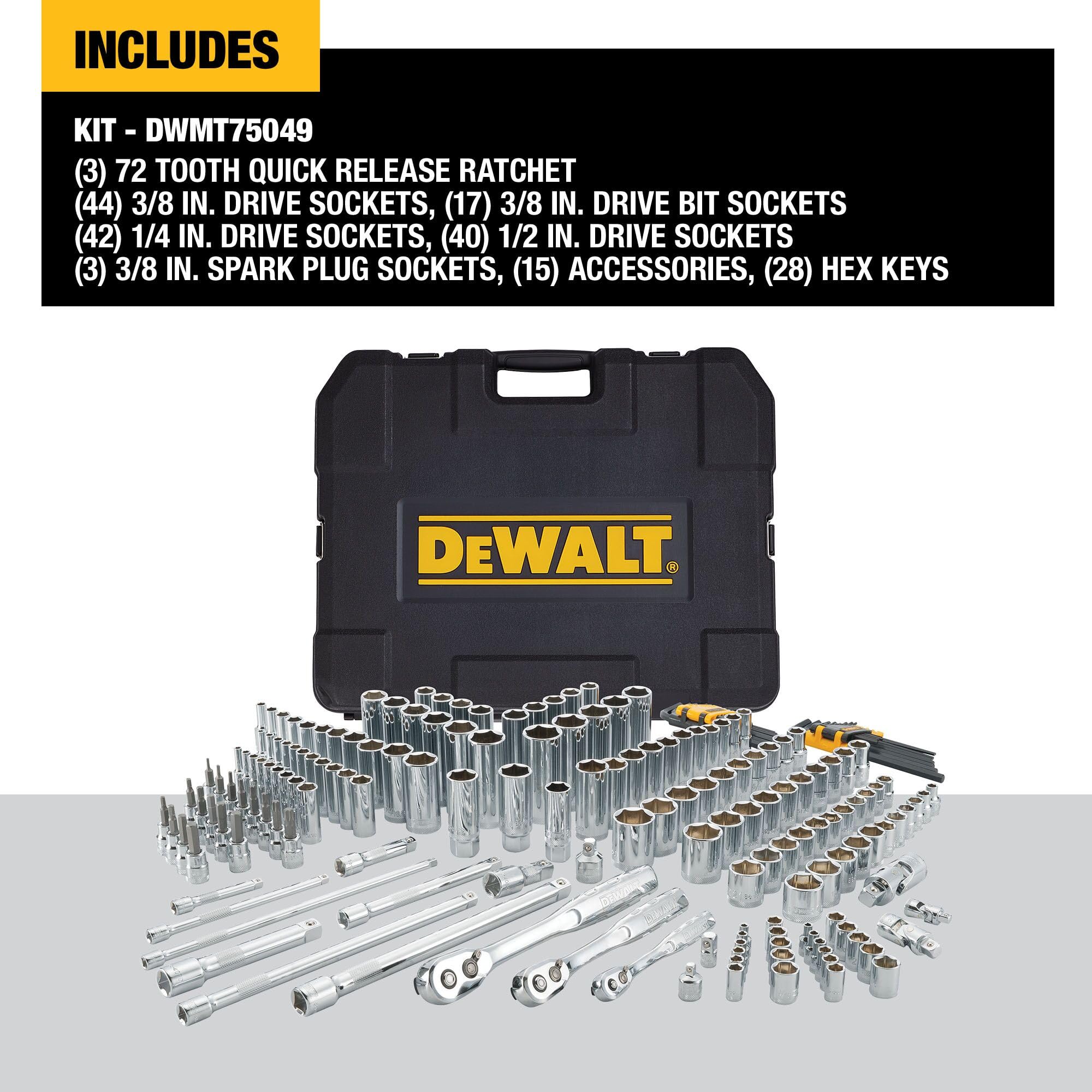 dewalt-dwmt75049-192-piece-mechanics-tool-set-sae-metric-1-4-3-8-1-2-drive-hard- image 2
