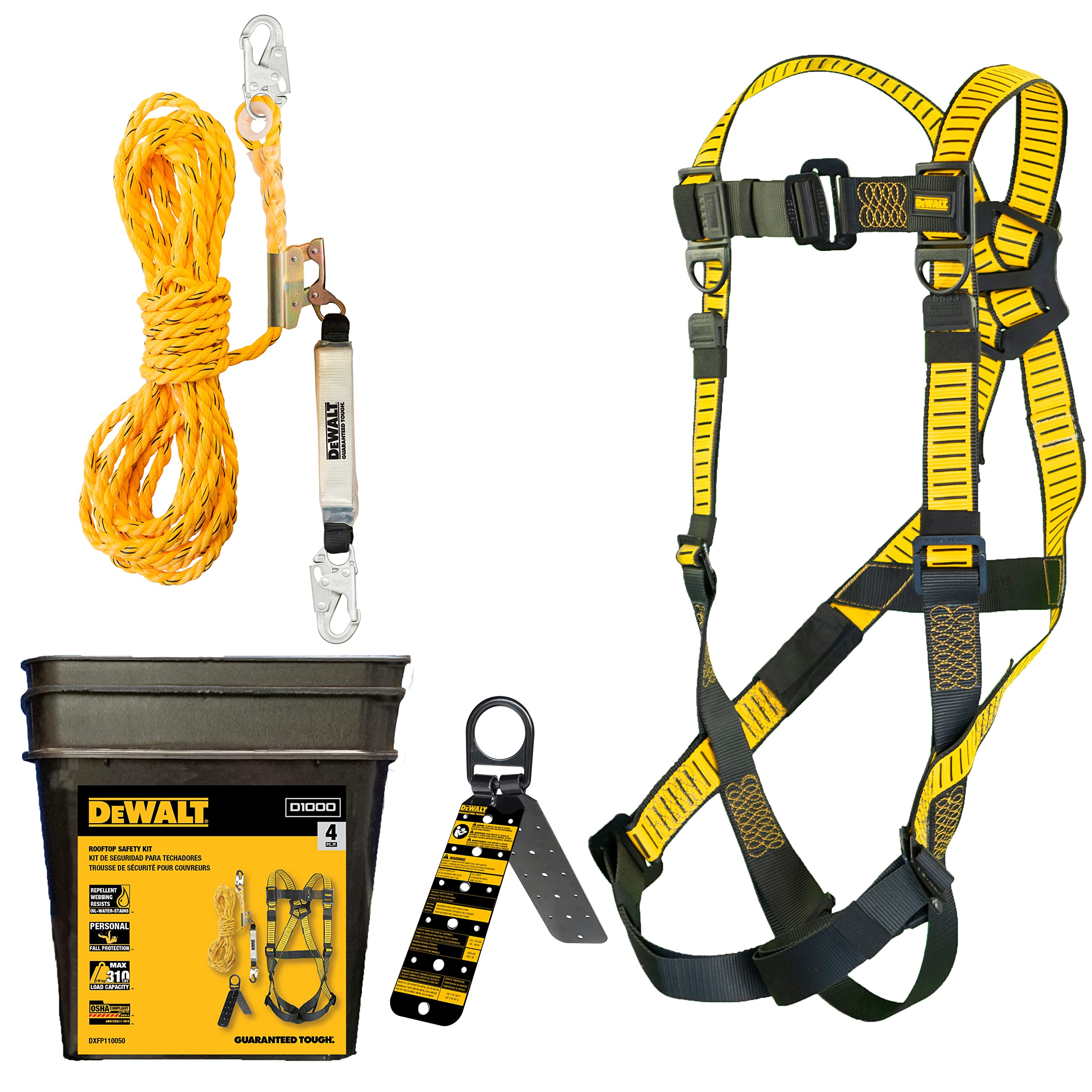 dewalt-rooftop-safety-kit-with-d1000-harness-50-vertical-lifeline-and-reusable-a image 5