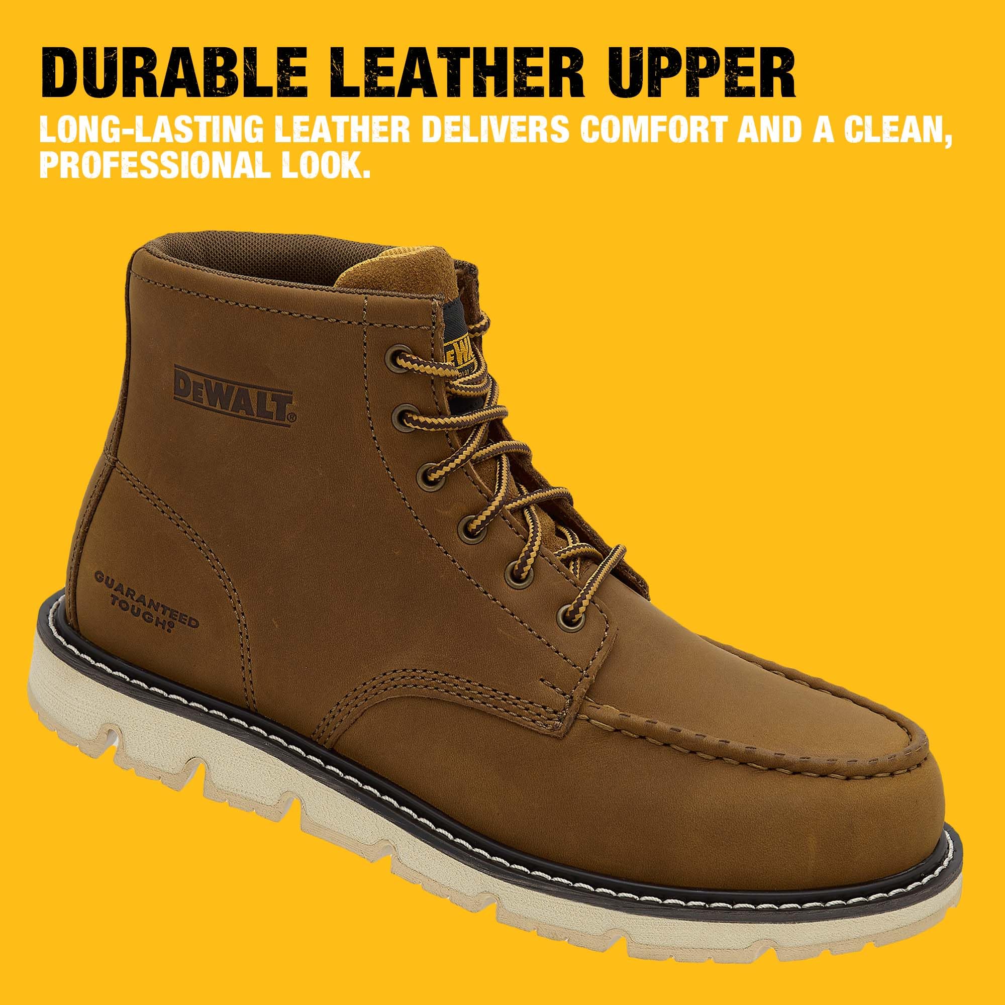 dewalt-forge-moc-toe-men-s-steel-toe-work-boots-with-flex-outsole image 3
