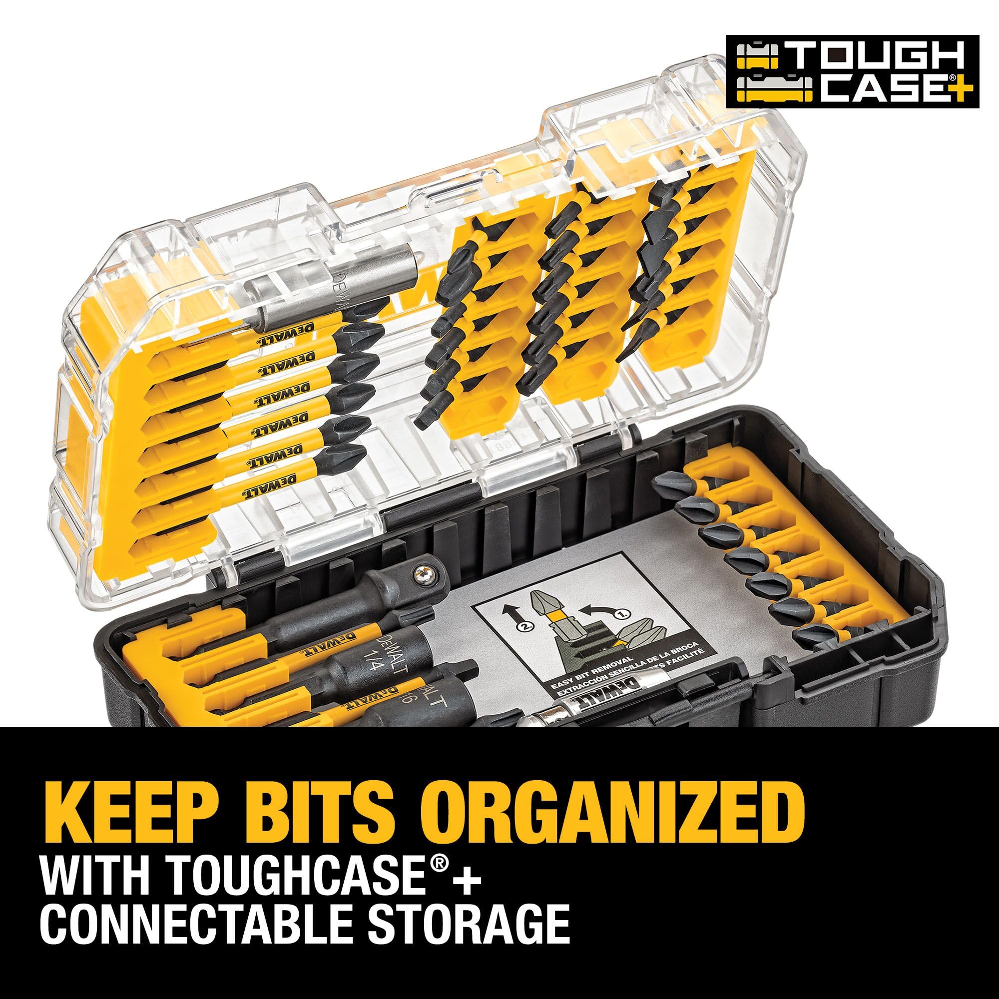 dewalt-dwa2t40ir-40-piece-flextorq-impact-ready-screwdriver-bit-set-with-case image 4