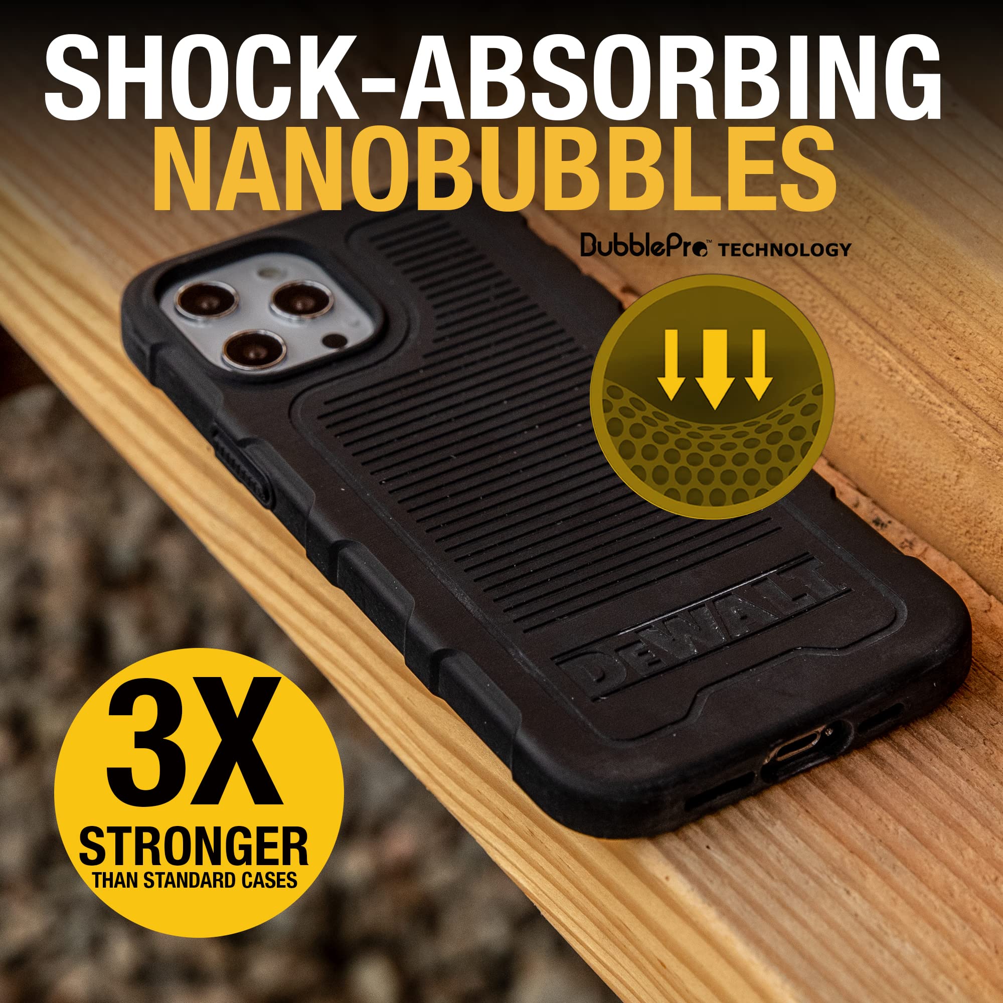 dewalt-iphone-13-pro-magnetic-case-tempered-glass-screen-protector-magsafe-black image 5