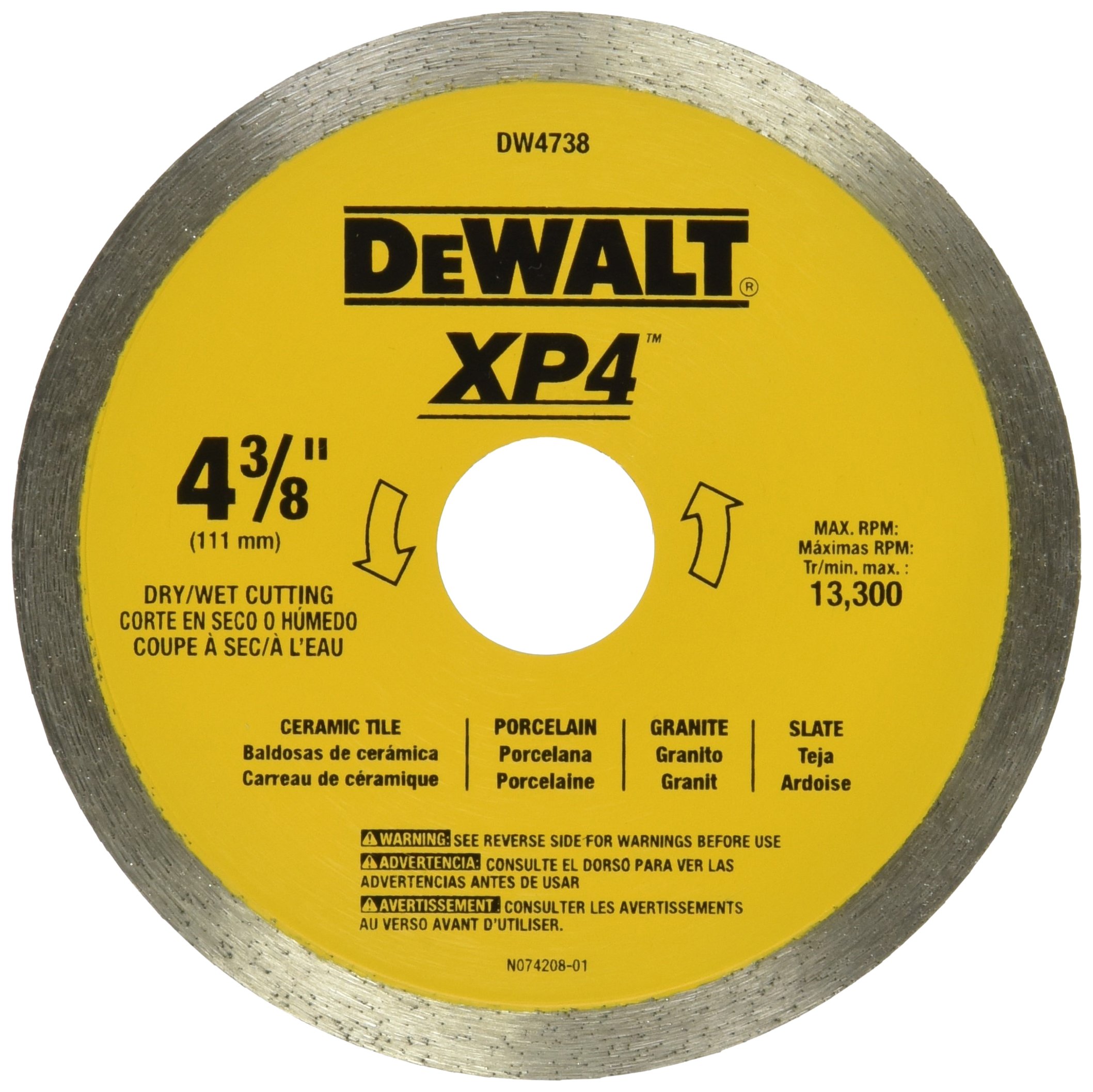 dewalt-dw4738-4-3-8-inch-tile-blade-wet-dry-xp4-diamond-continuous-rim image 1