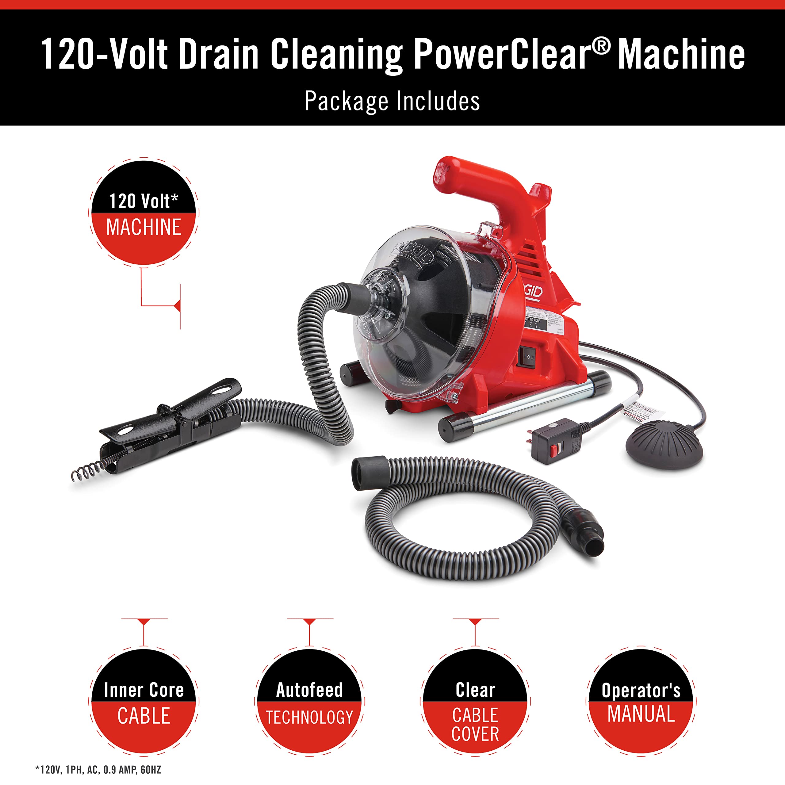 ridgid-55808-powerclear-120v-drain-cleaning-machine-kit-with-autofeed image 7
