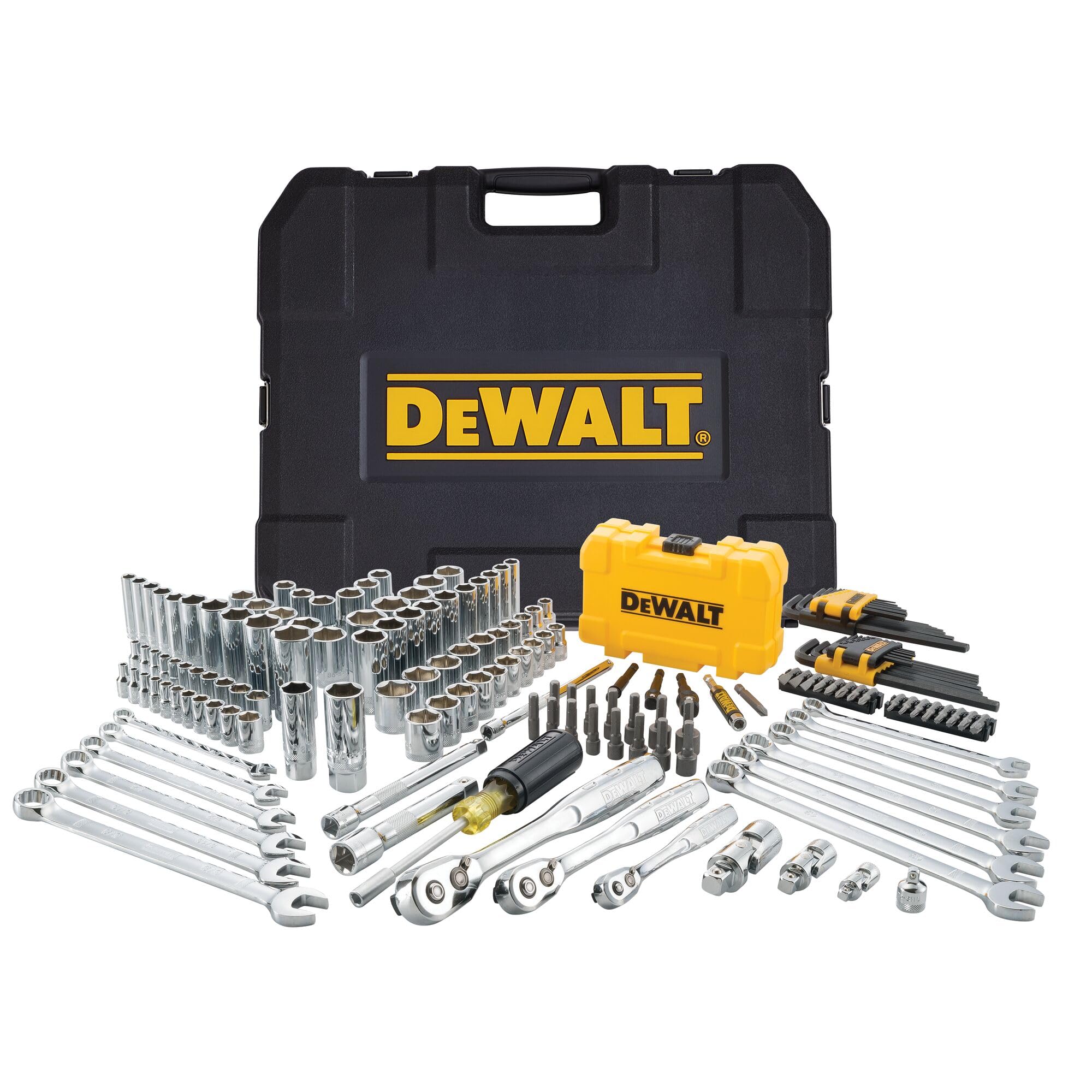 dewalt-168-piece-mechanic-tool-set-with-sae-and-metric-sockets-dwmt73803 image 1
