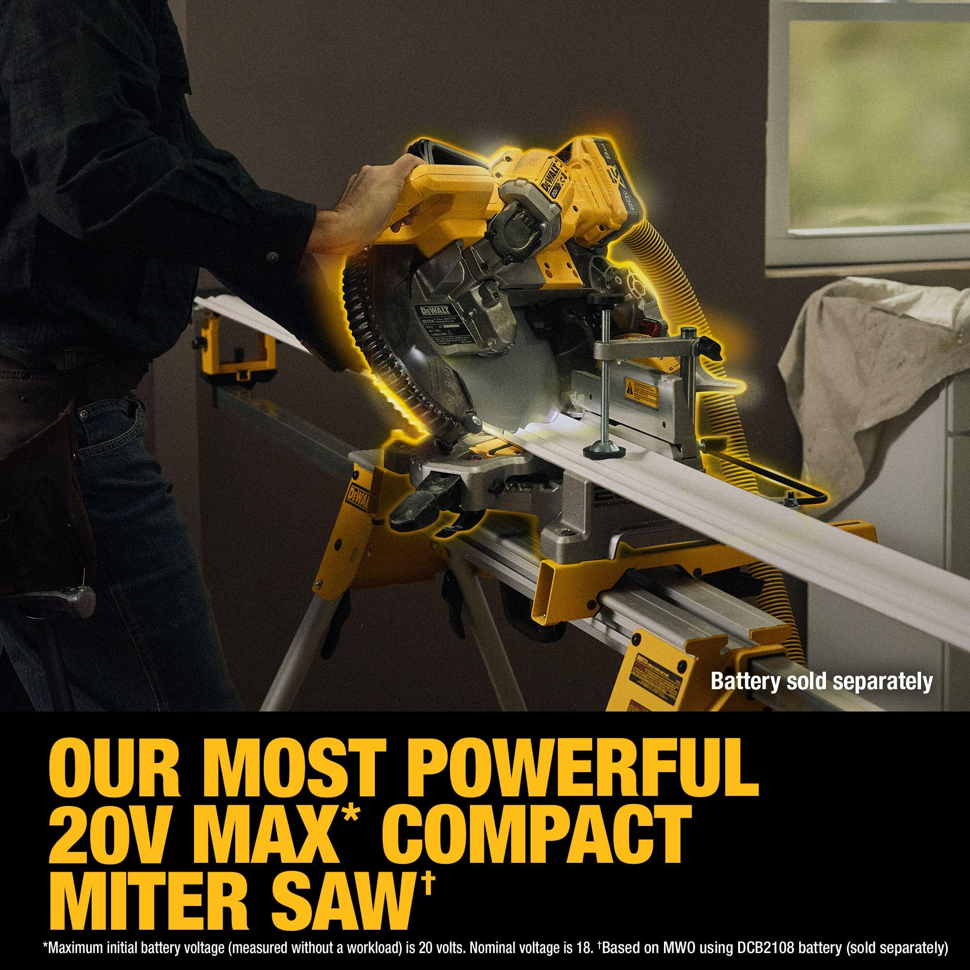 dewalt-dcs714b-20v-max-xr-10-inch-double-bevel-fixed-miter-saw-tool-only image 4