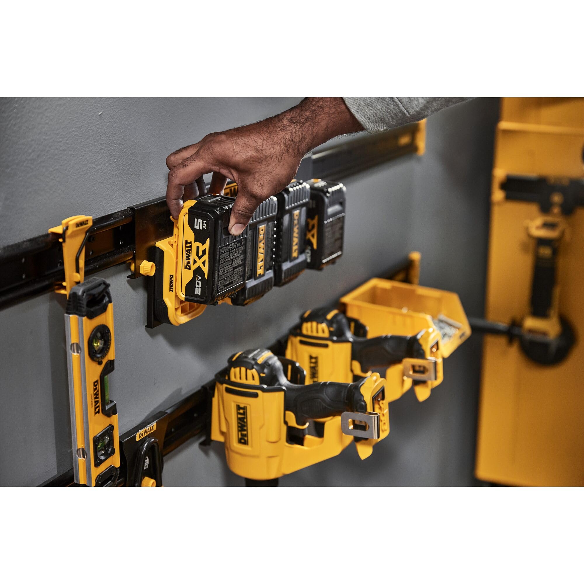 dewalt-dwst82821-battery-charger-rail-mount-for-workshop-storage-system image 2