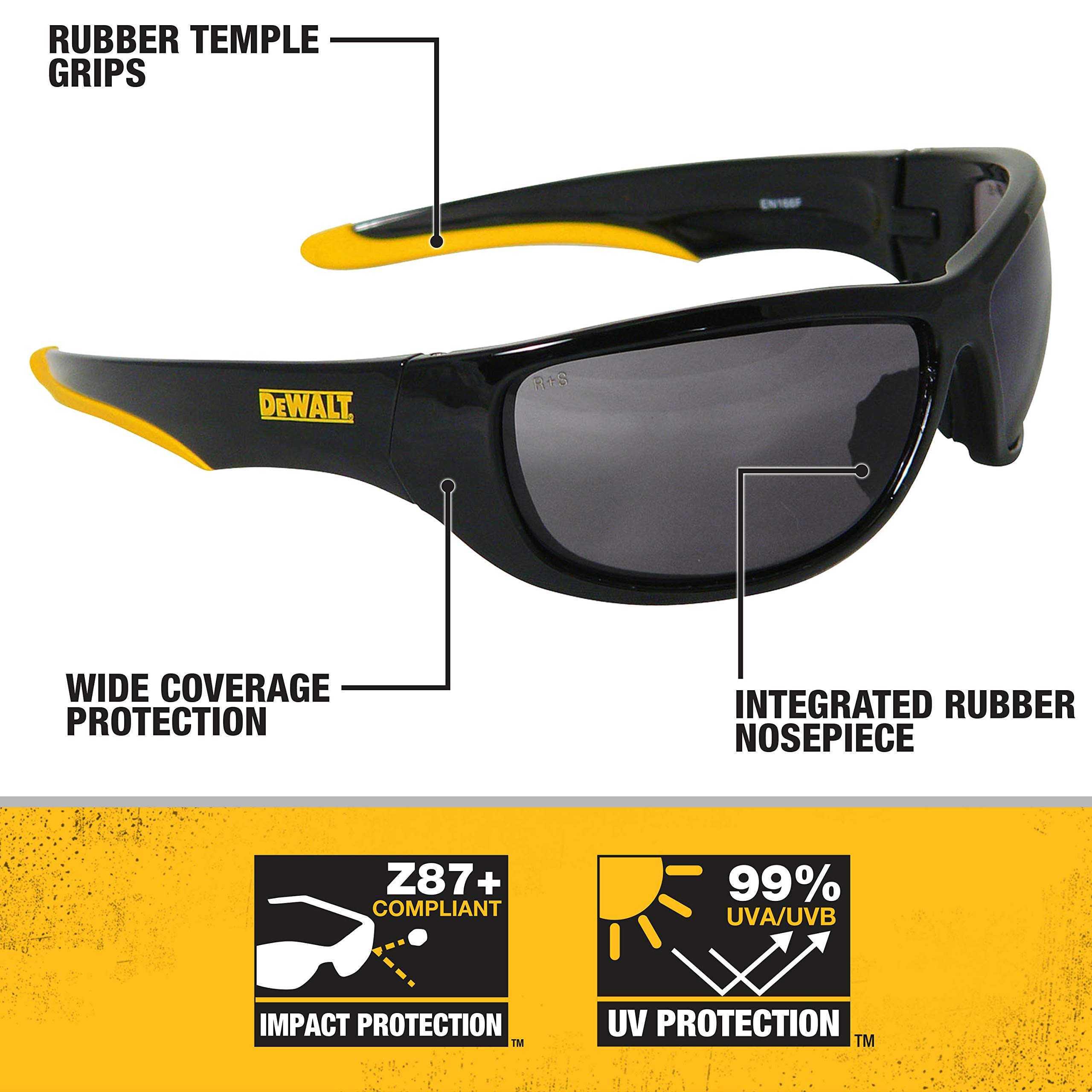 dewalt-dpg94-6c-dominator-safety-glasses-black-silver image 2
