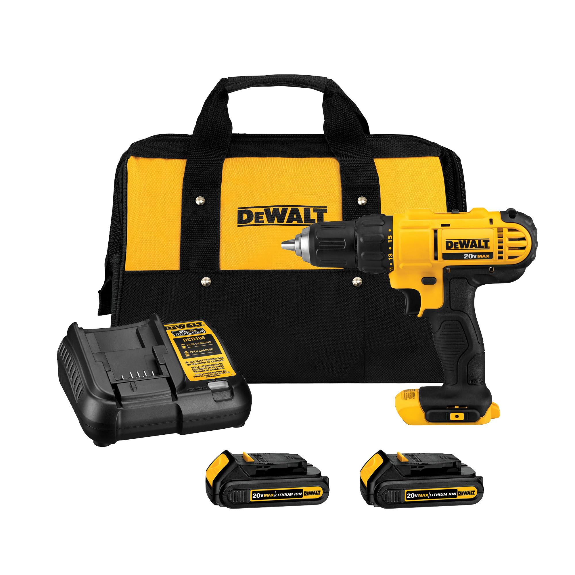 dewalt-20v-max-dcd771c2-2-speed-drill-driver-kit image 1