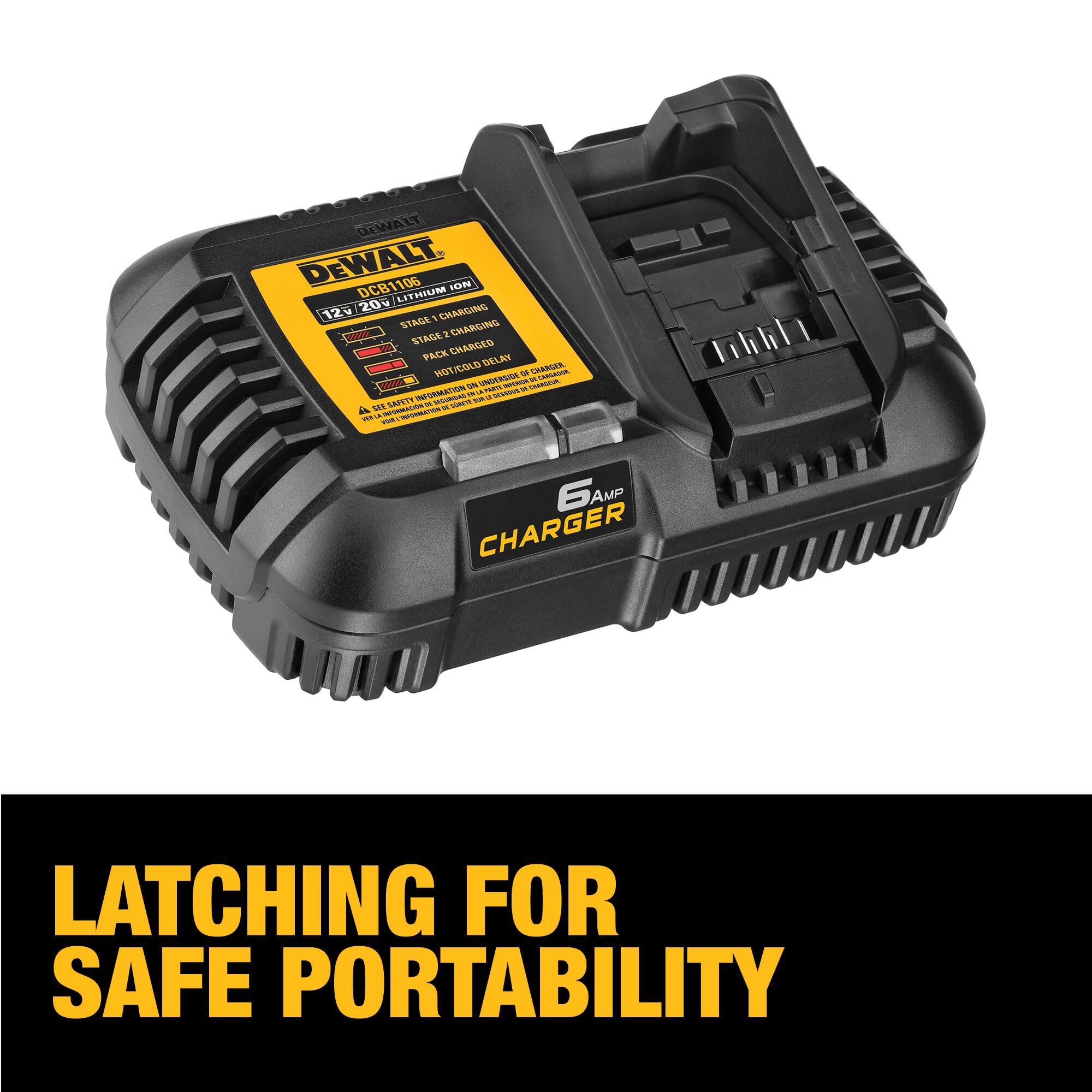 dewalt-dcb1106-6-amp-battery-charger-for-12v-max-20v-max-flexvolt image 4