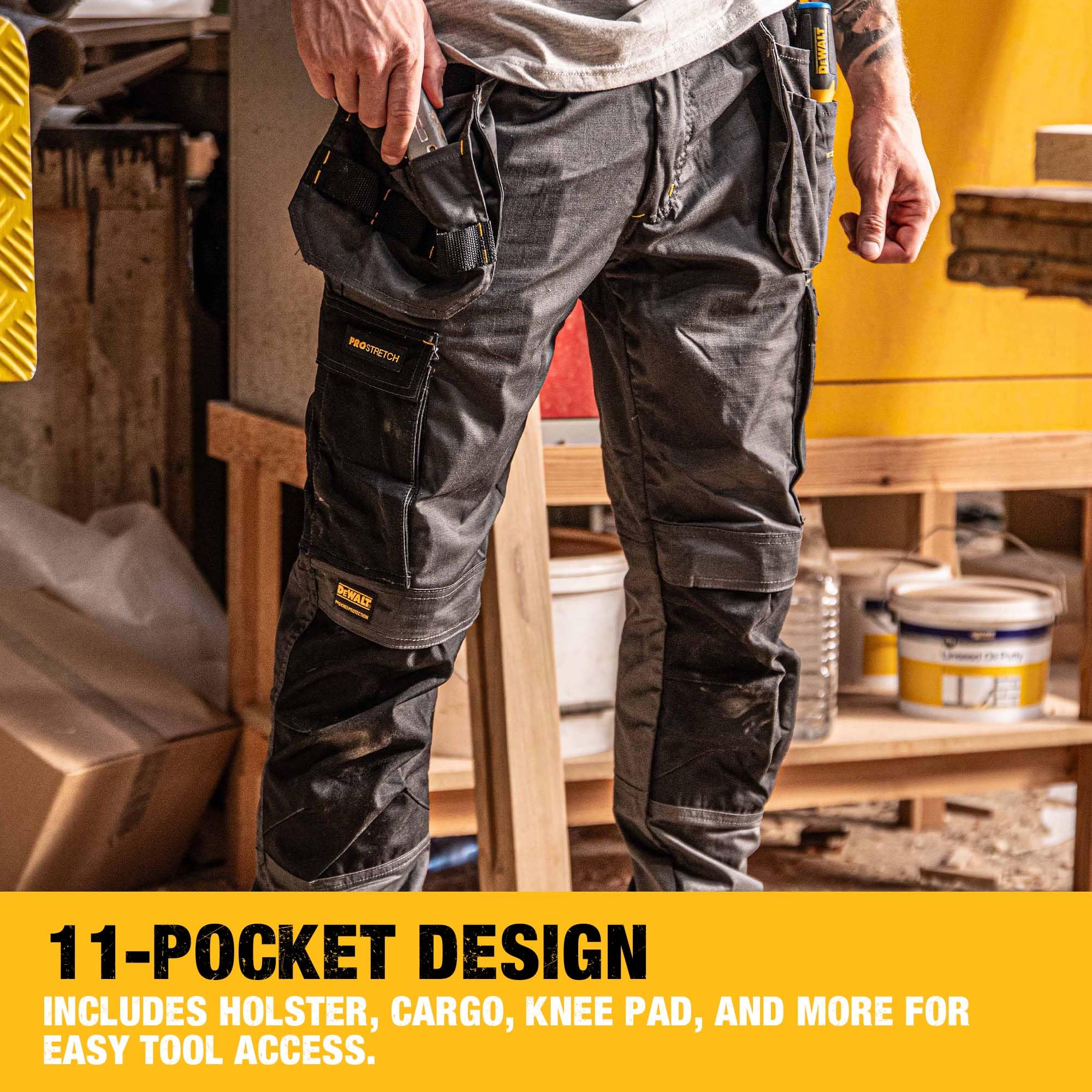 dewalt-barstow-men-s-pro-stretch-utility-work-pants-slim-fit-water-resistant image 6