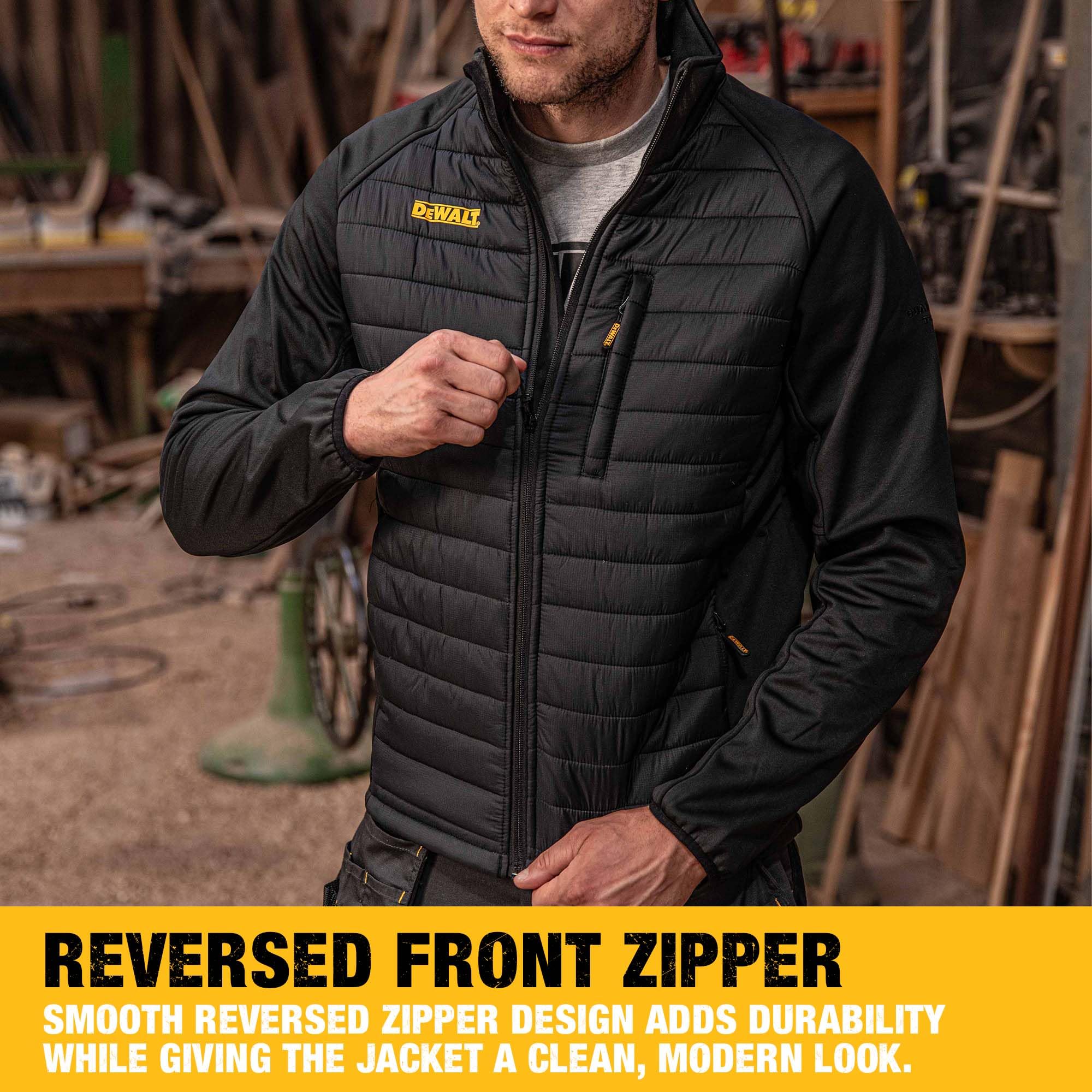 dewalt-men-s-hybrid-work-jacket-lightweight-water-resistant-insulated image 2