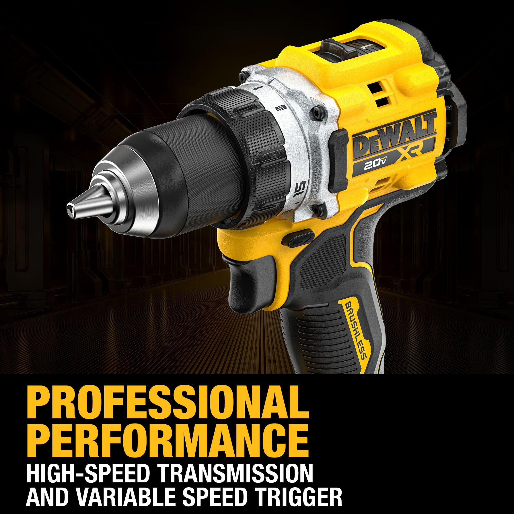 dewalt-dcd801h1-20v-max-xr-brushless-1-2-in-drill-kit-w-powerstack image 7