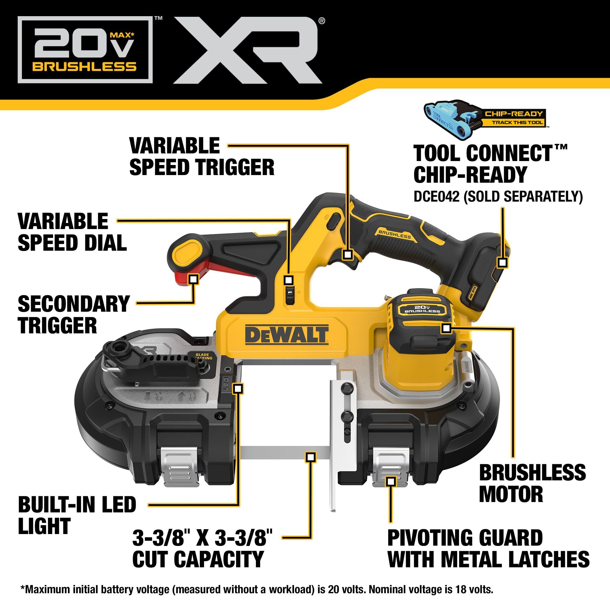dewalt-20v-max-xr-dual-trigger-mid-size-bandsaw-dcs379blr-tool-only image 2