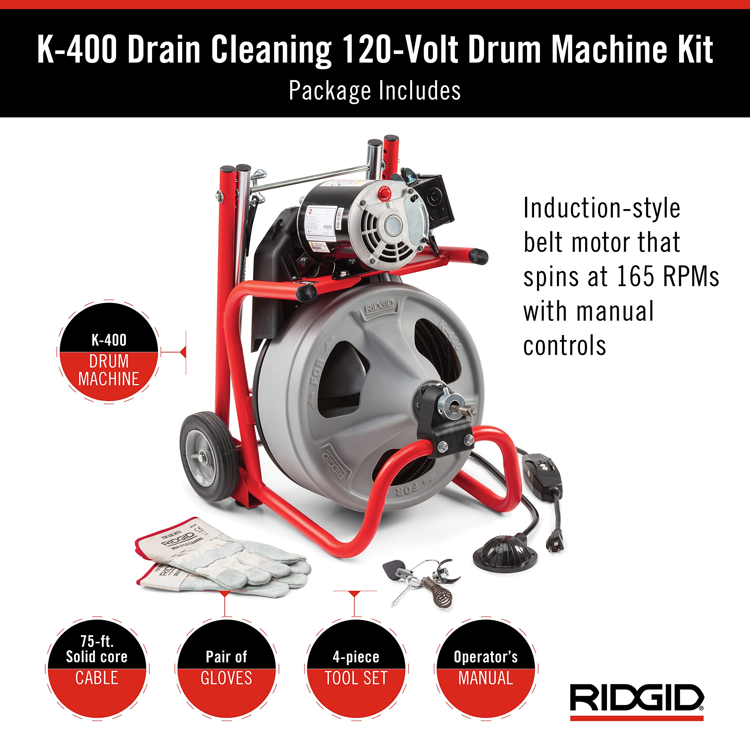 ridgid-k-400-120v-drain-cleaning-drum-machine-kit-with-c-32iw-3-8-in-x-75-ft-cab image 6