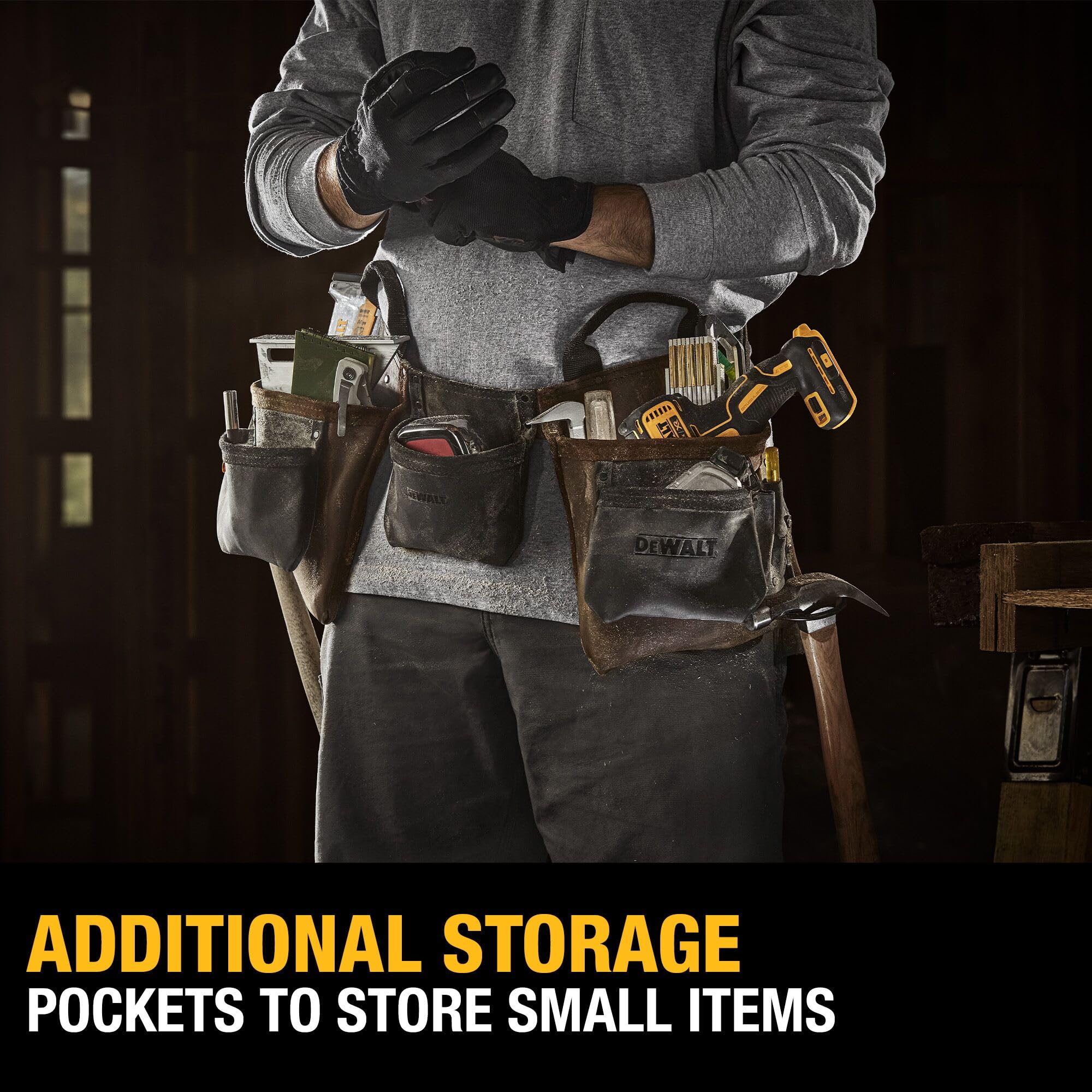 dewalt-dwst550112-leather-tool-belt-11-pocket-professional-apron image 2