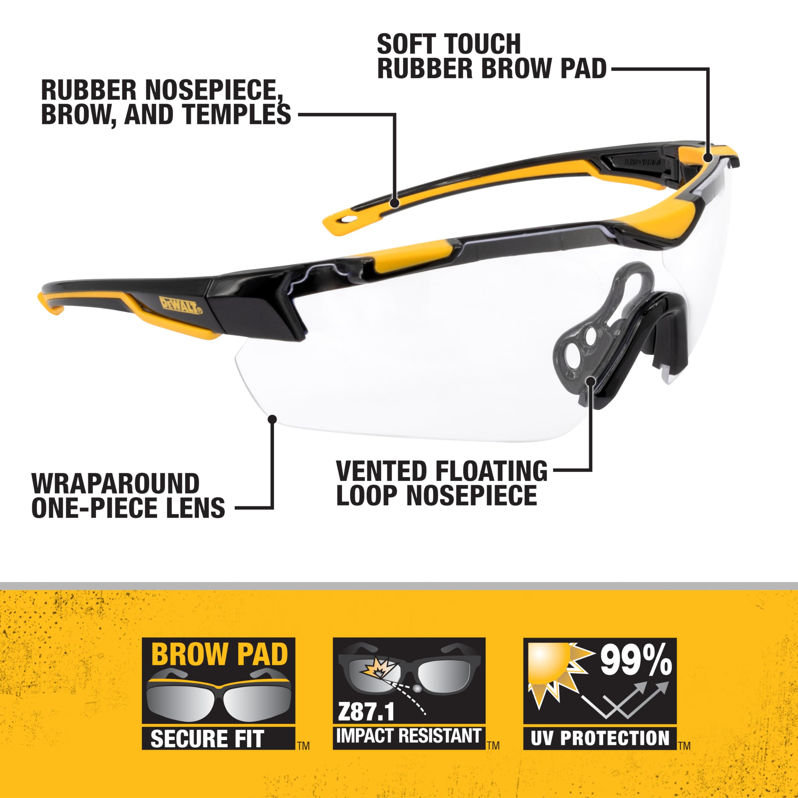 dewalt-dpg110-chisel-half-frame-safety-glasses-black-frame-smoke-lens image 3