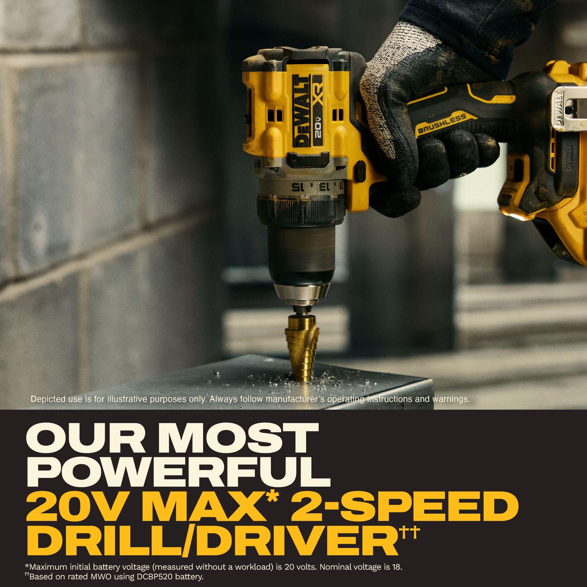 dewalt-dcd801h1-20v-max-xr-brushless-1-2-in-drill-kit-w-powerstack image 4