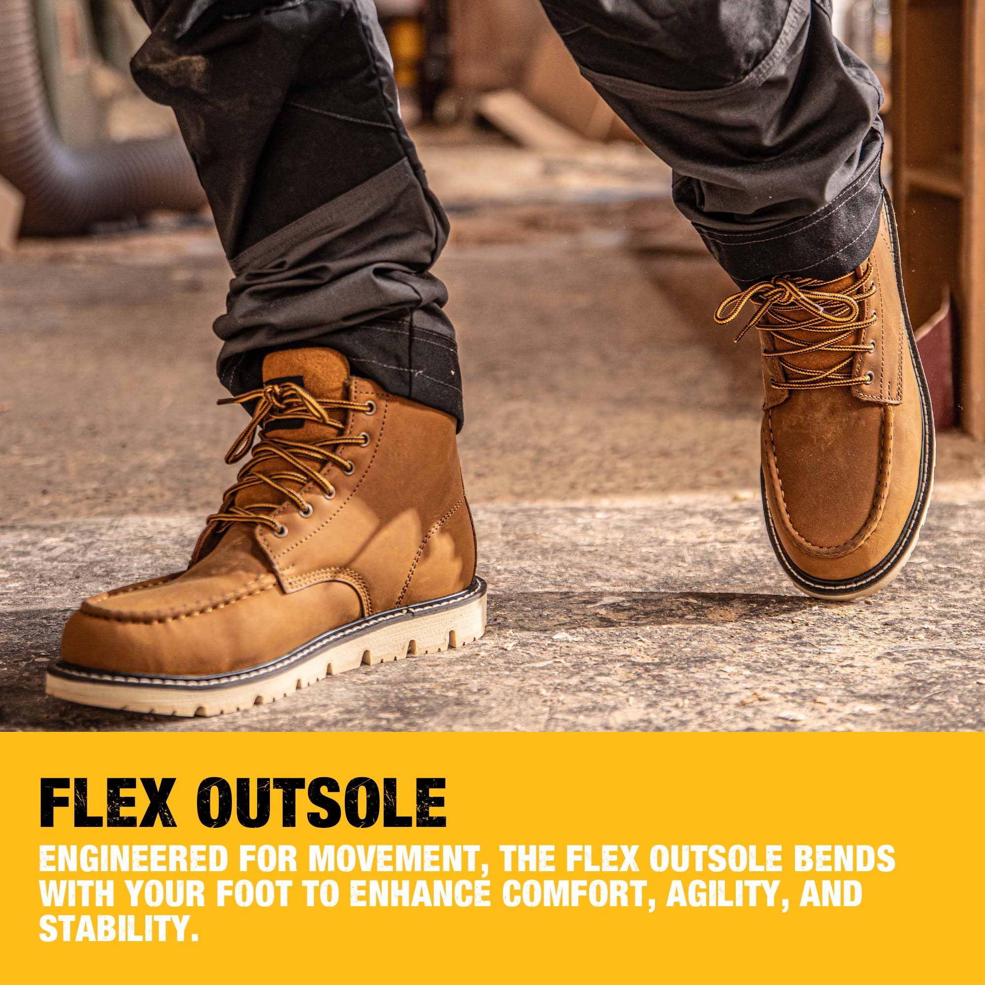 dewalt-forge-moc-toe-men-s-steel-toe-work-boots-with-flex-outsole image 2