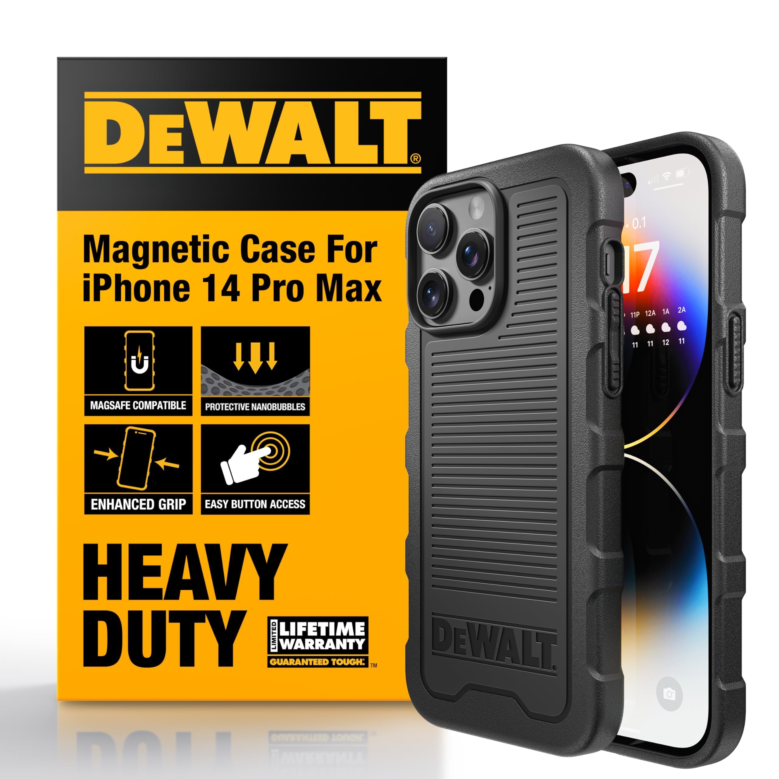 dewalt-heavy-duty-magsafe-case-for-iphone-14-pro-max-matte-black image 1