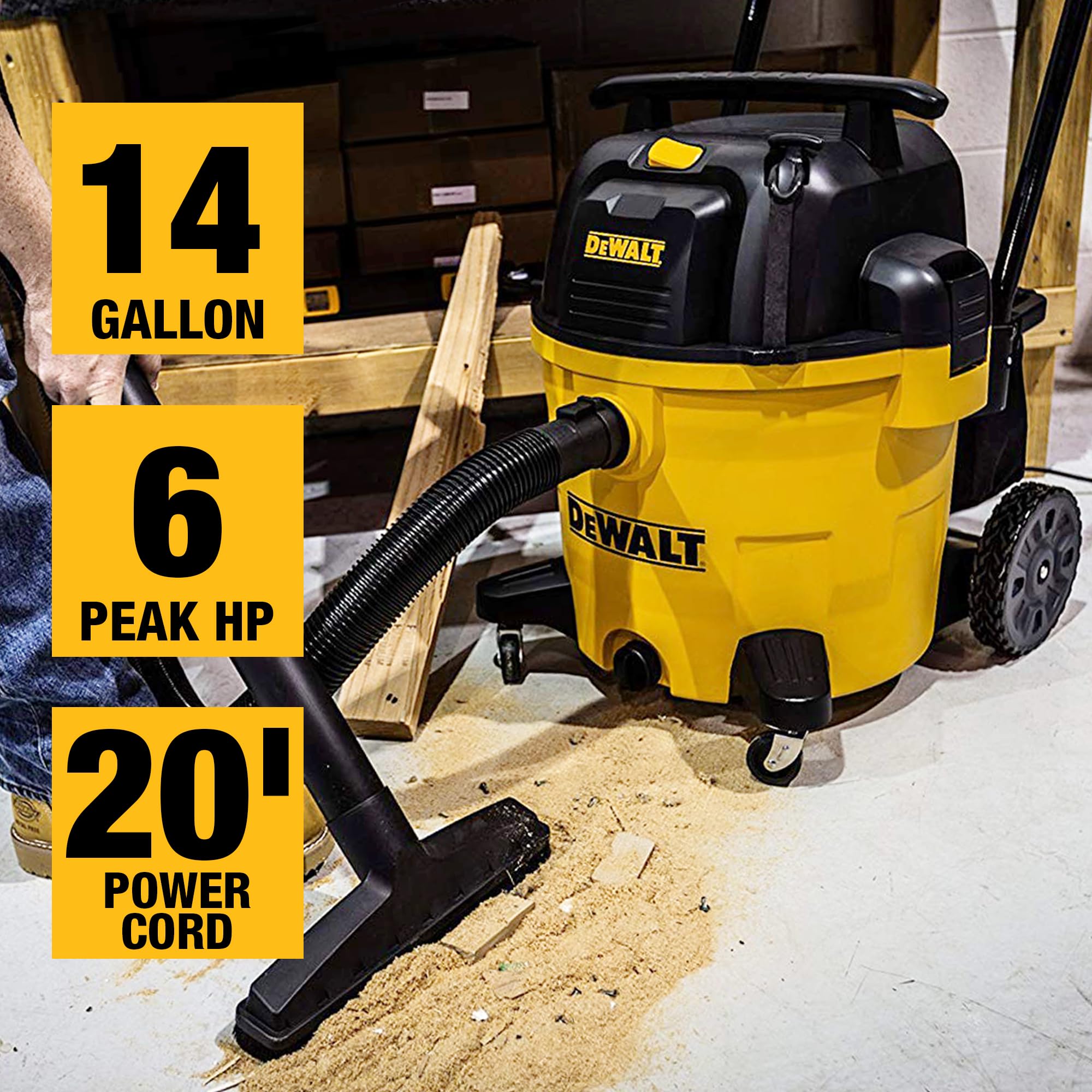 dewalt-dxv14p-14-gallon-6-hp-wet-dry-shop-vacuum-with-110-cfm image 4