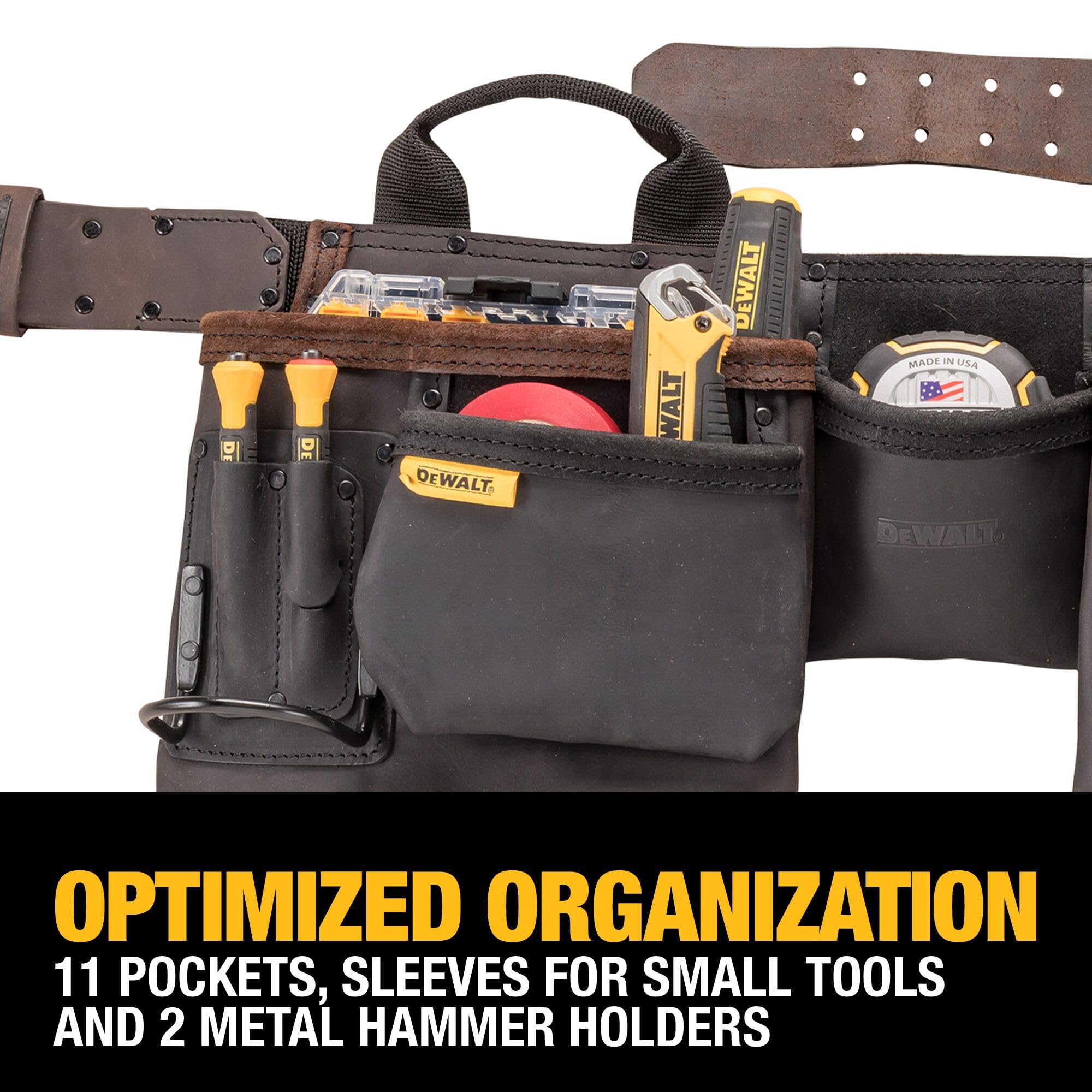 dewalt-dwst550112-leather-tool-belt-11-pocket-professional-apron image 4